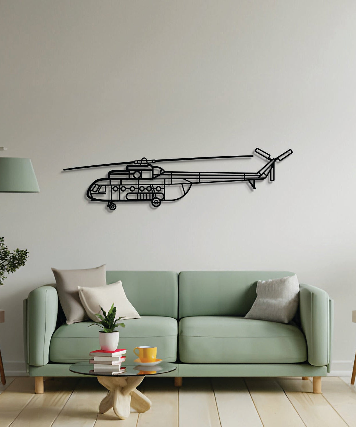 Mi-8 Metallflugzeug Wandkunst - NCP0584