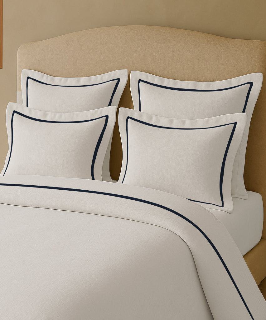 Linen Frame Trim Duvet Cover Set