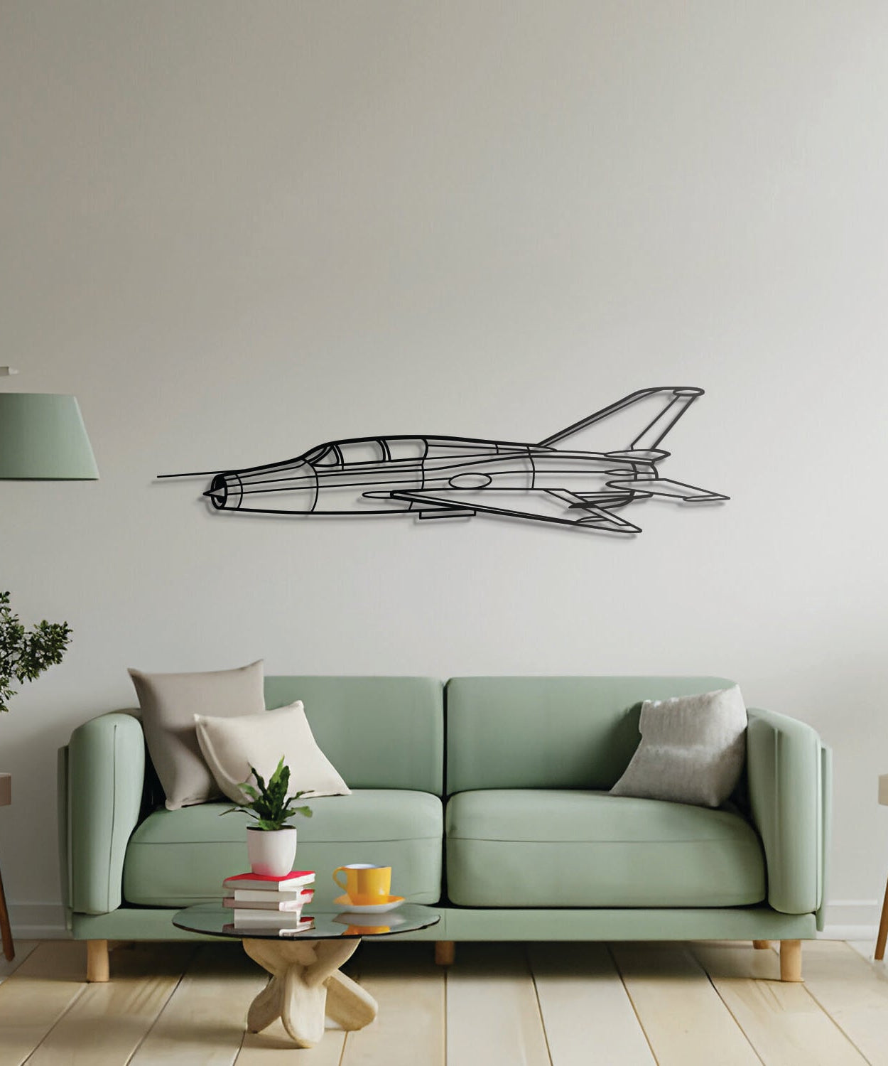 Mig-21 Winkelmetall-Flugzeug-Wandkunst - NCP0233