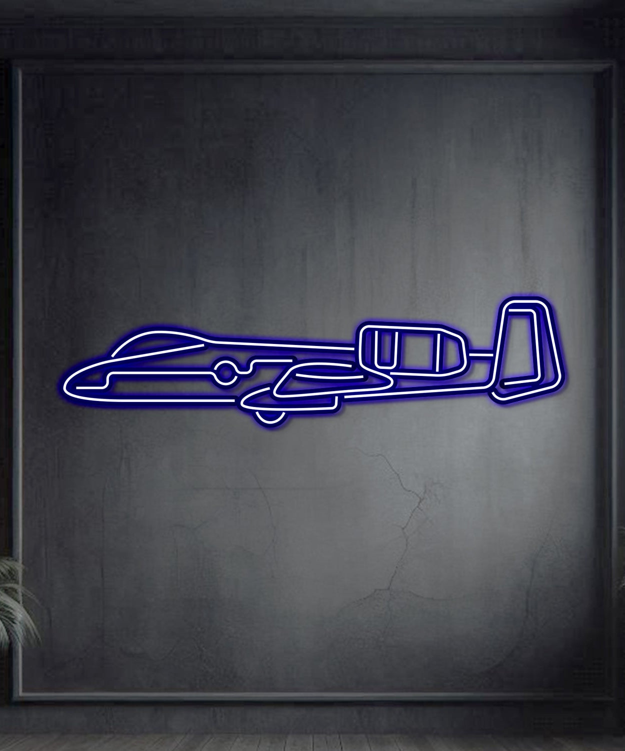 A-10 Thunderbolt 2 Metall-Neon-Wandkunst – NCN0006