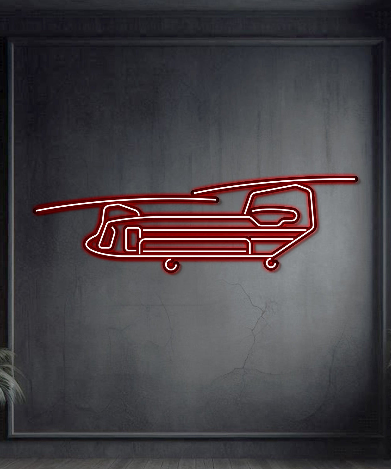 Chinook CH-47 Metall-Neon-Wandkunst – NCN0024