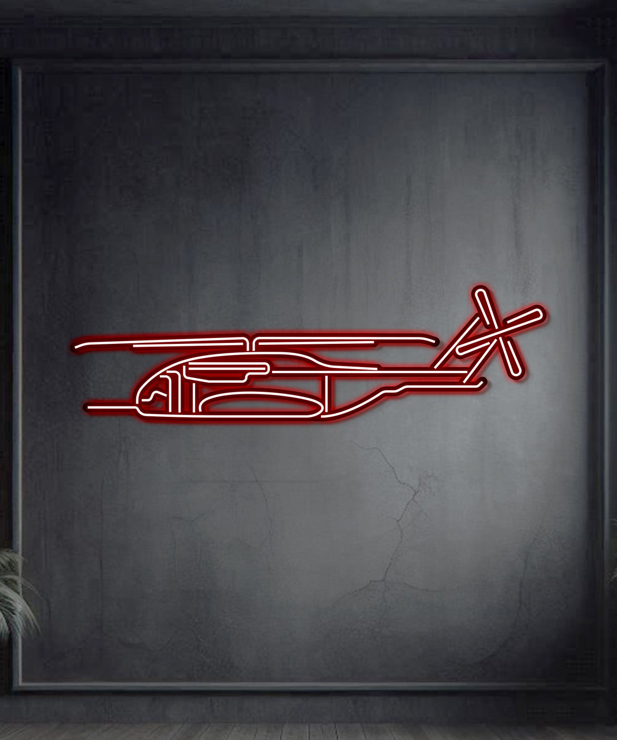 CH-53K King Stallion Metall Neon Flugzeug Wandkunst - NCN0023
