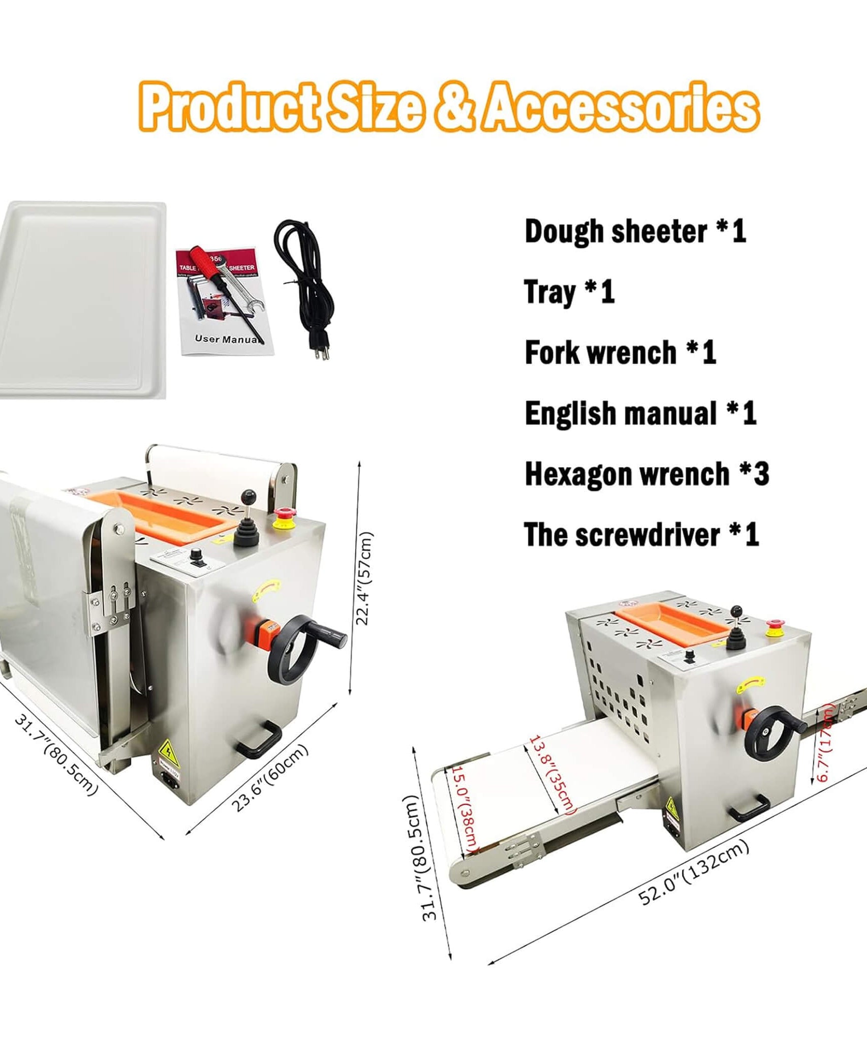 Mini Reversible Stainless Steel Commercial Pastry Pizza Dough Roller Sheeter (SAK92751)
