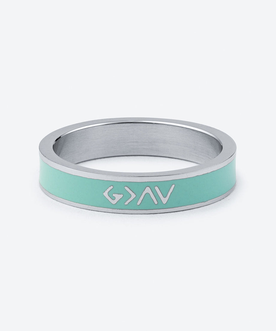 Mint Enamel Highs and Lows Ring