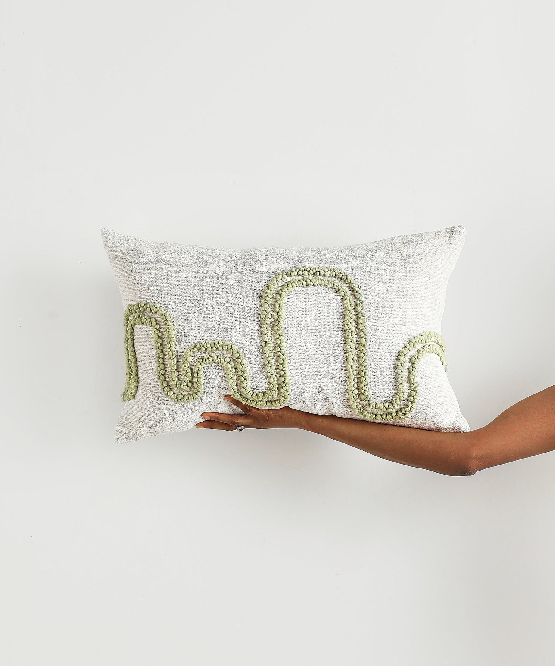 Olive & Gray Mirage Lumbar Throw Pillow