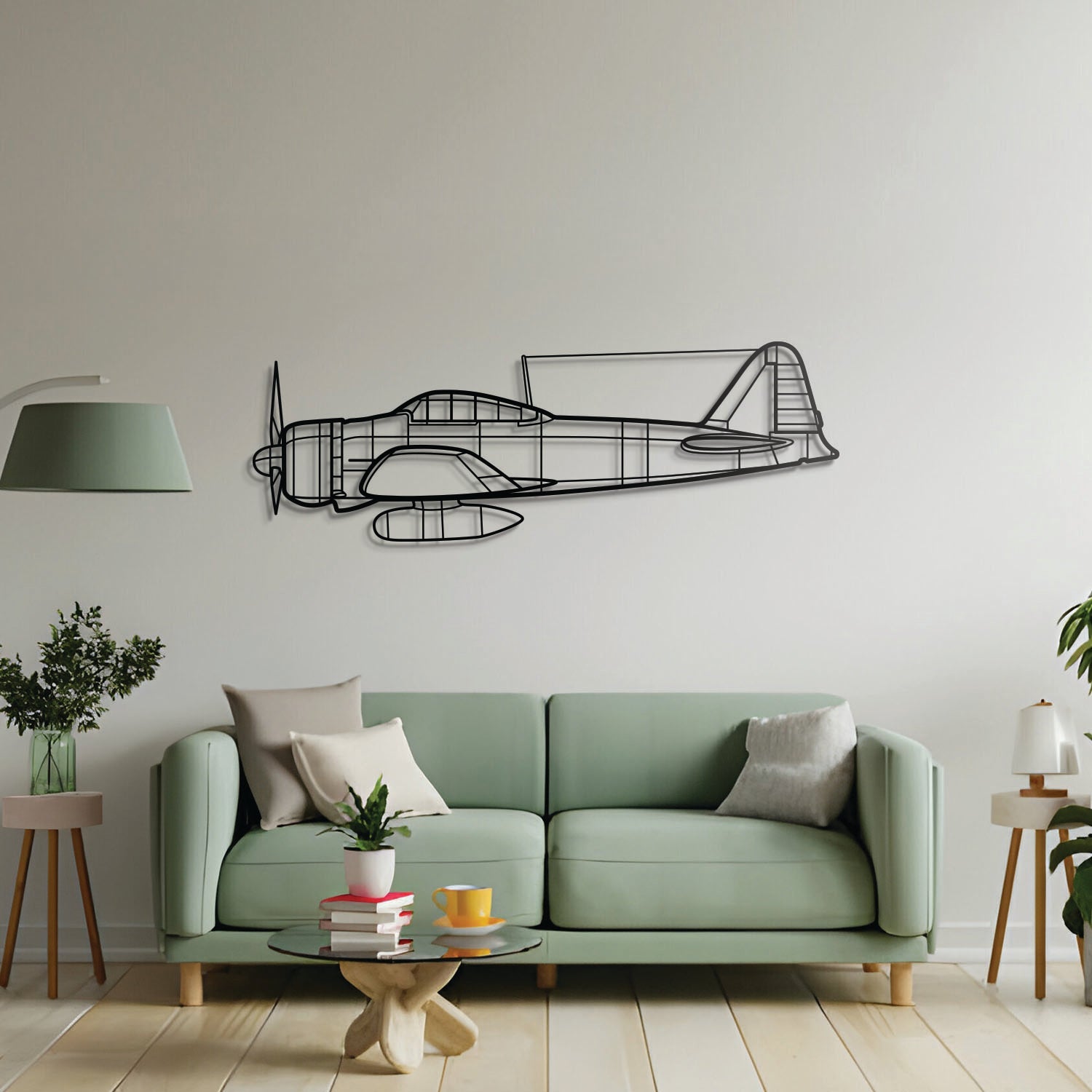 A6M2 Zero Flugzeug Wandkunst aus Metall - NCP0255