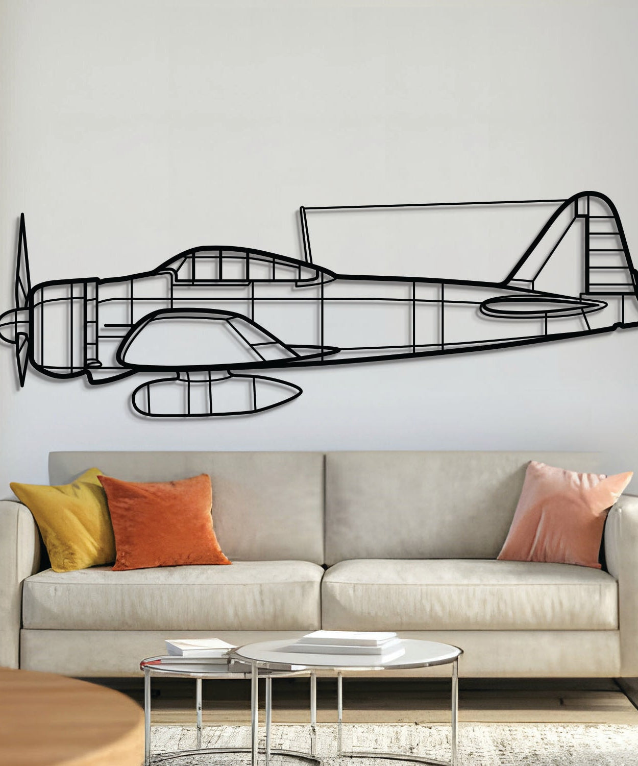 A6M2 Zero Flugzeug Wandkunst aus Metall - NCP0255