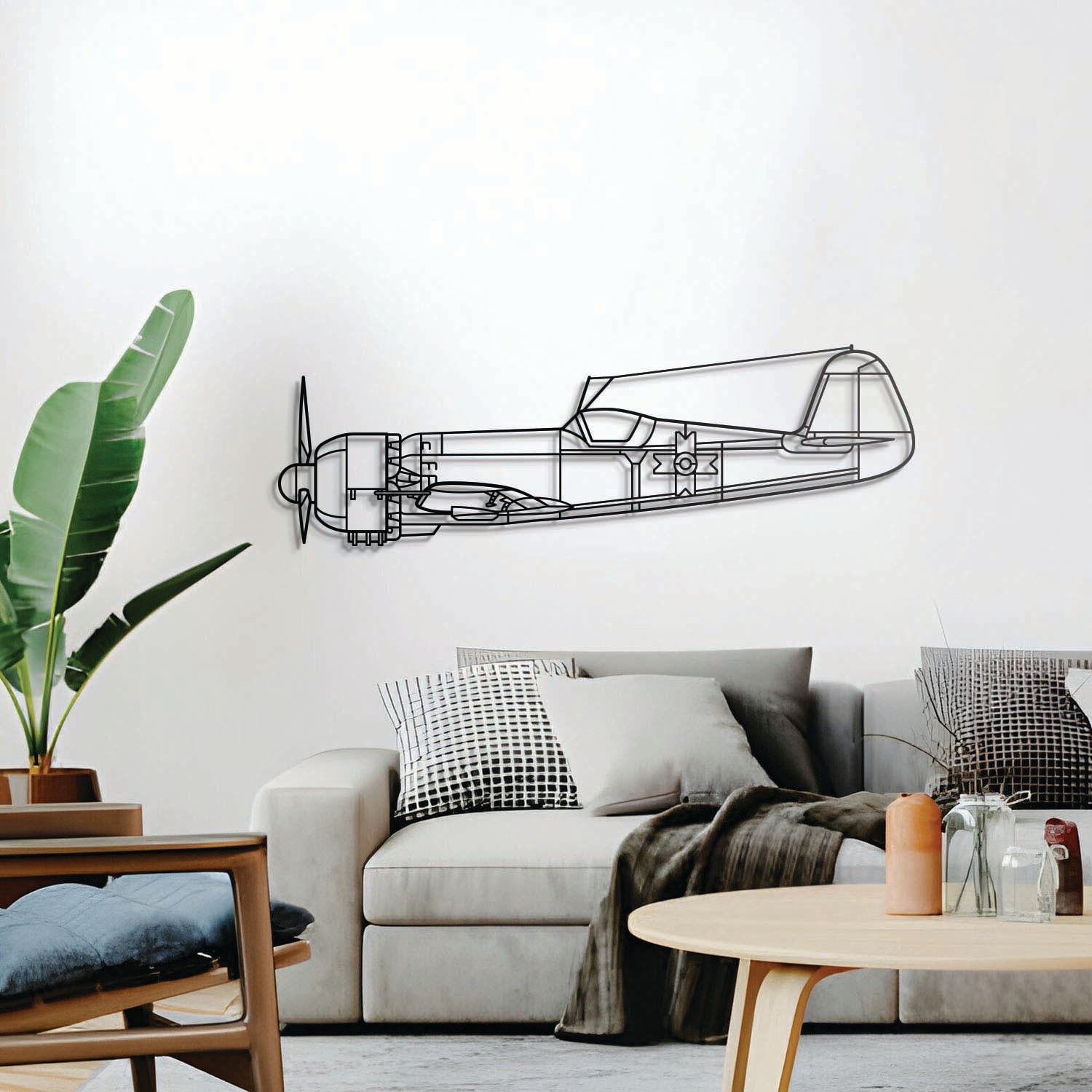 Flugzeug-Wandkunst aus Metall Modell 80 – NCP0484