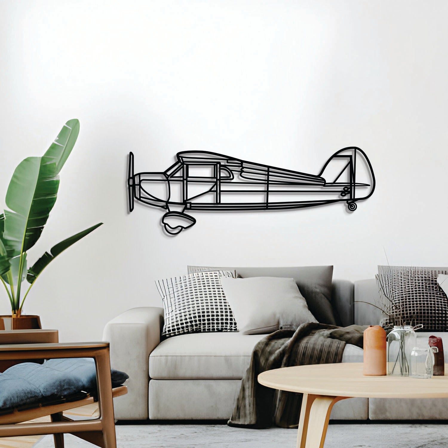 Modell B Metall-Flugzeug-Wandkunst - NCP0587