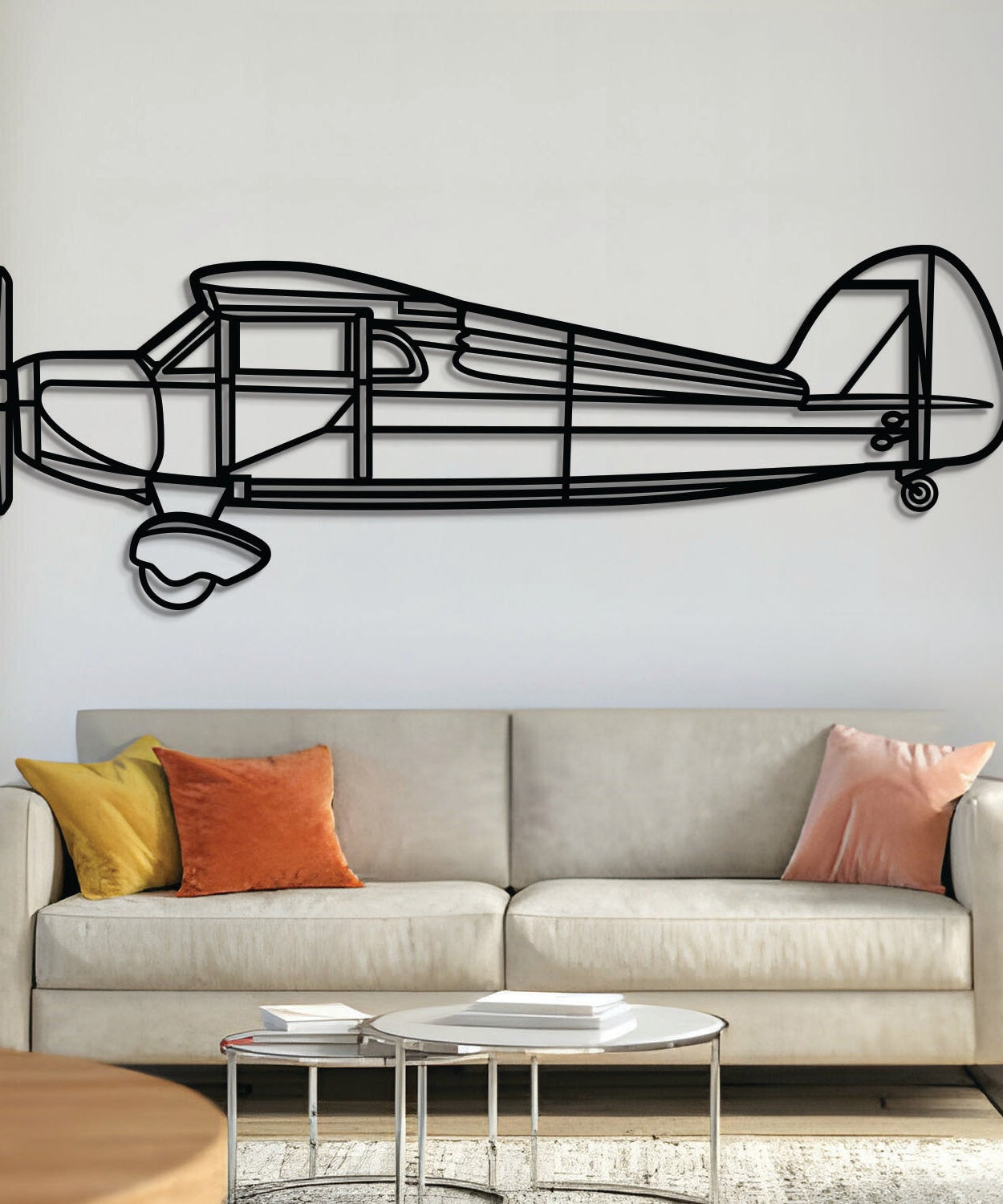 Modell B Metall-Flugzeug-Wandkunst - NCP0587