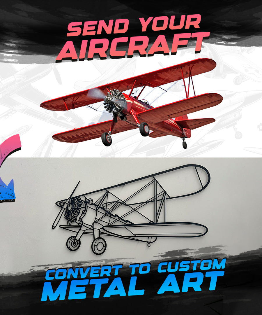 Ihre personalisierte Flugzeug-Metallwandkunst - NCP0201