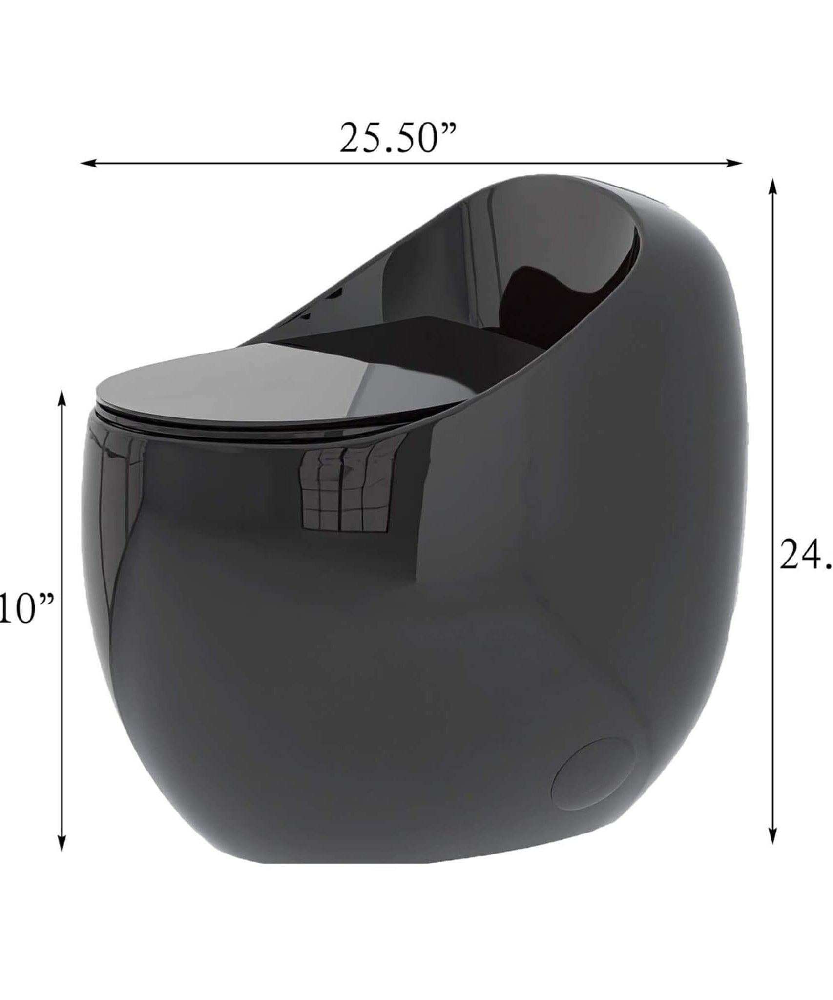 Nuvia Modern 1.28 GPF Single Flush 1-Piece Ceramic Egg-Shaped Toilet (SAK93341)