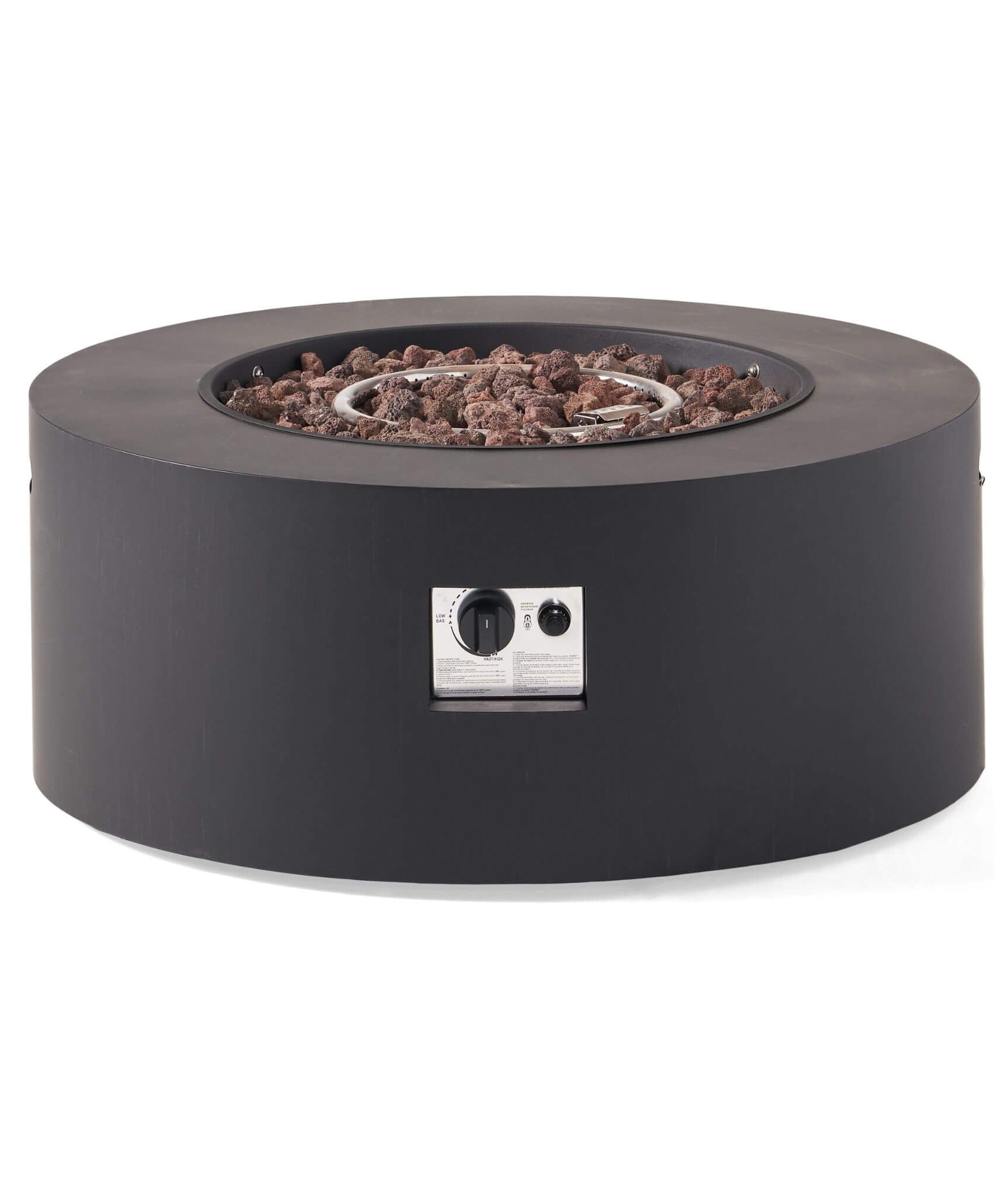 Alora Modern 32-Inch 40K BTU Round Iron Propane Fire Pit (SAK29102)