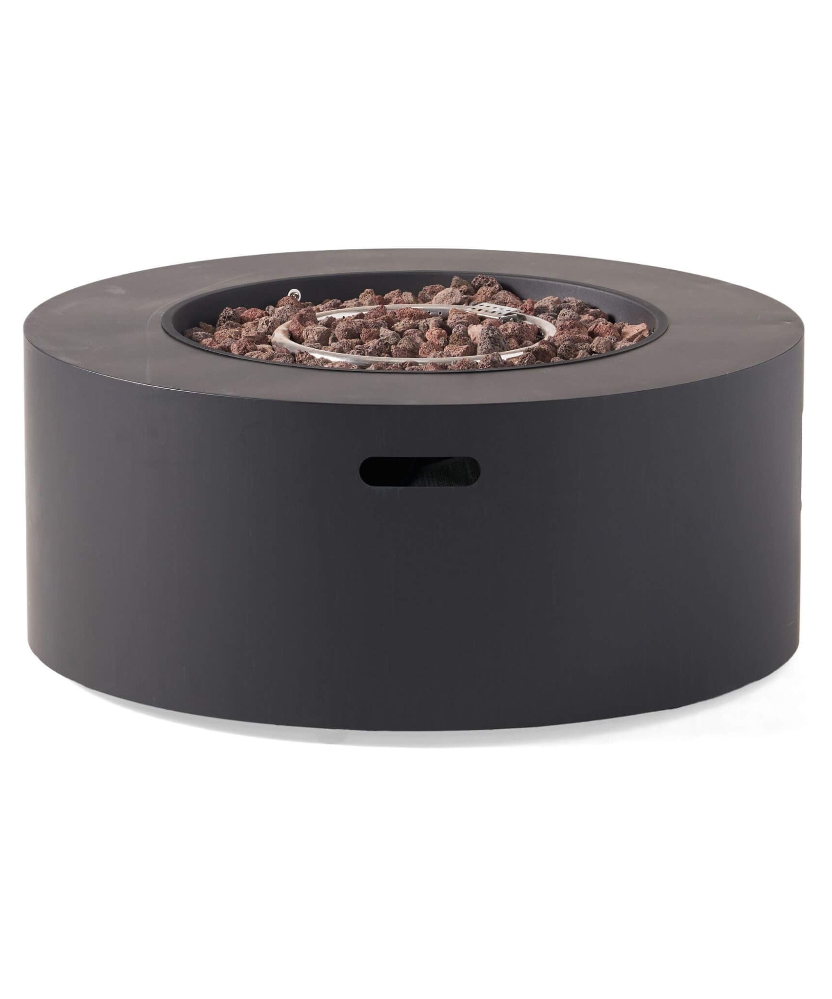 Alora Modern 32-Inch 40K BTU Round Iron Propane Fire Pit (SAK29102)
