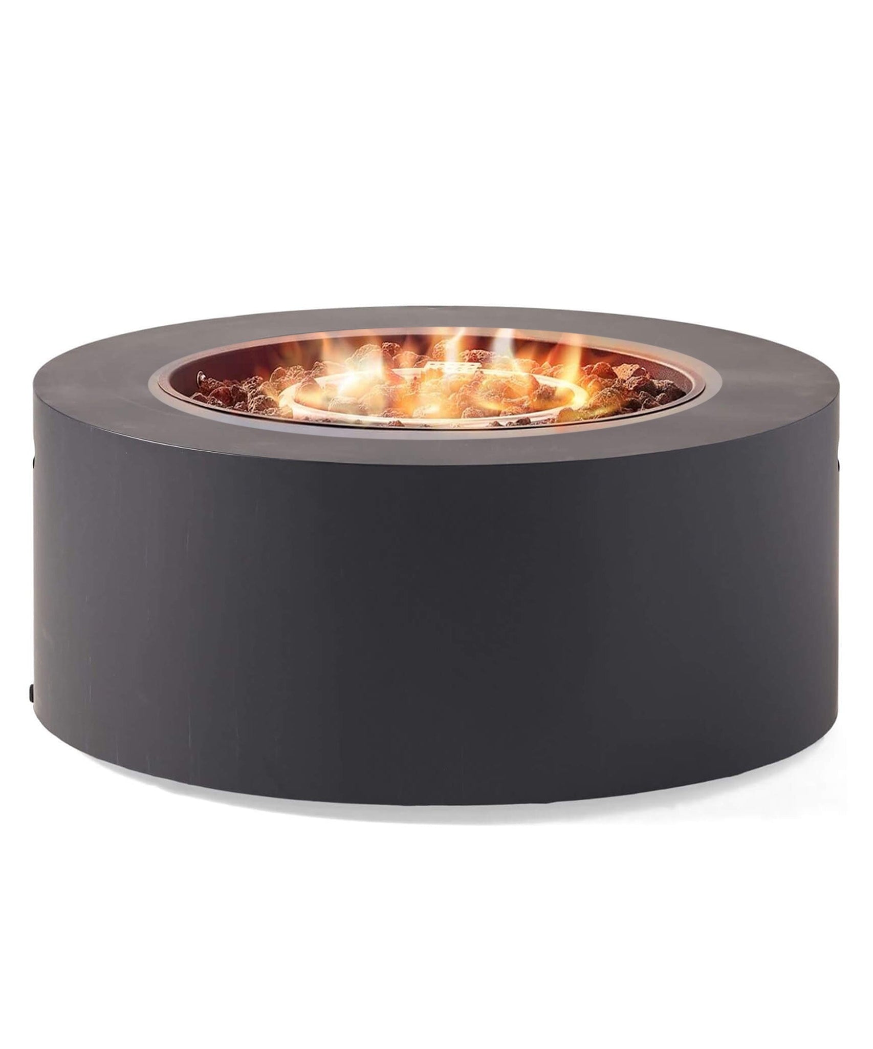 Alora Modern 32-Inch 40K BTU Round Iron Propane Fire Pit (SAK29102)
