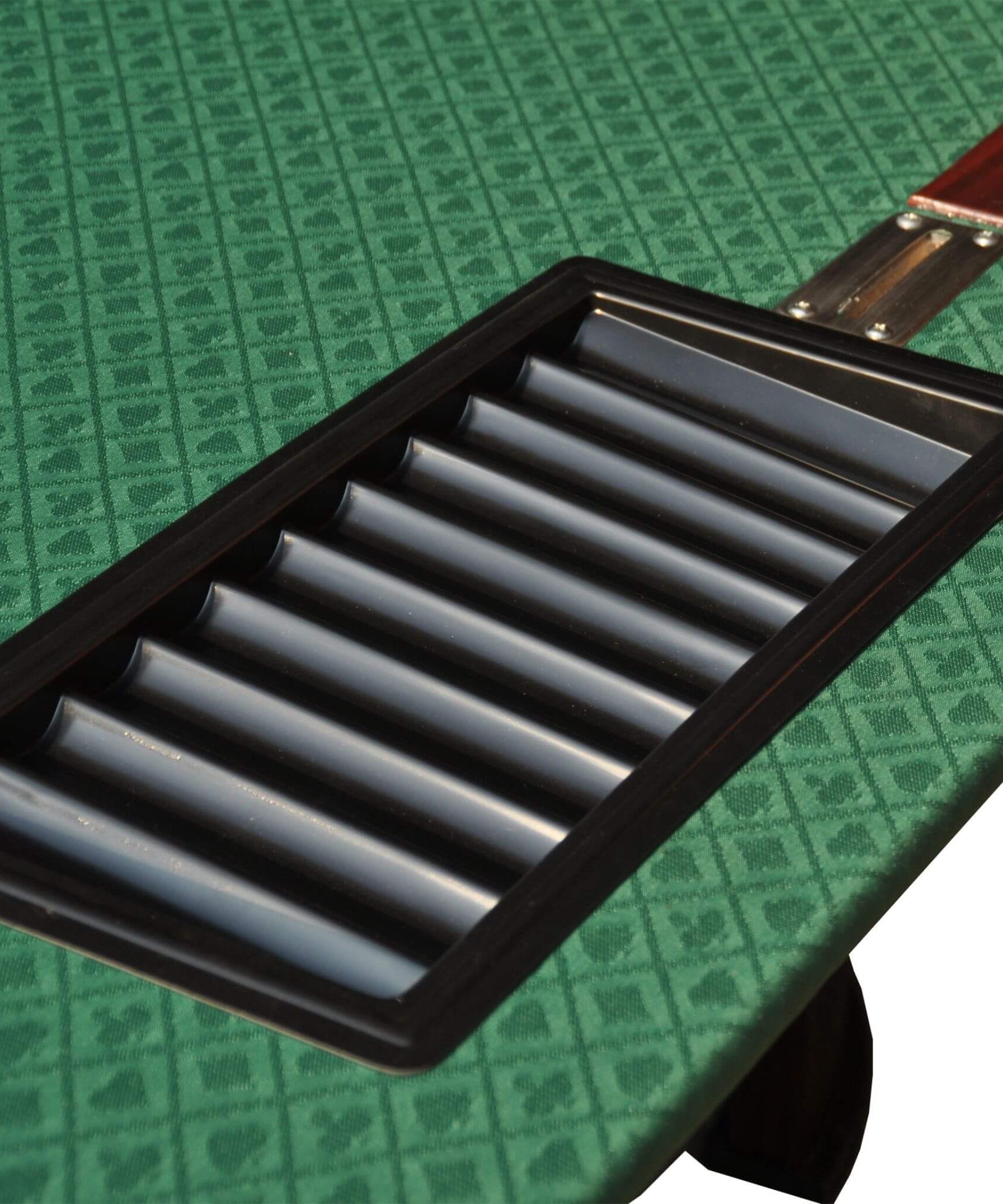 Modern 96-Inch Wooden Poker Table With U Shape Legs, Drop Box And Chips Tray (SAK83109)