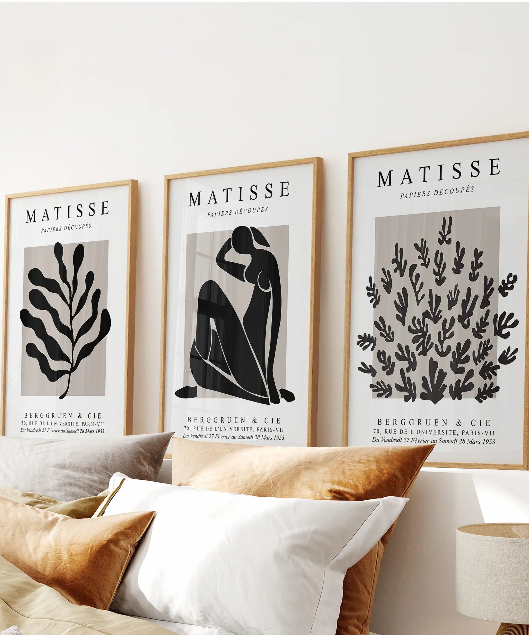 Matisse Posters Set of 3. Minimalist Botanical, Figure Prints