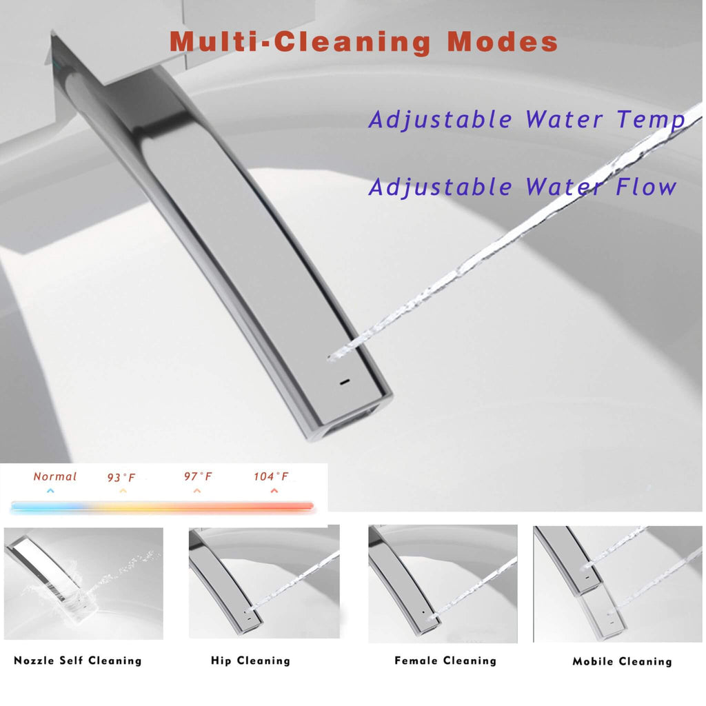 Nuvia Modern Compact Smart Tankless Toilet With Bidet, Auto Open, Auto Flush, Heated Seat And Air Dryer (SAK51990)