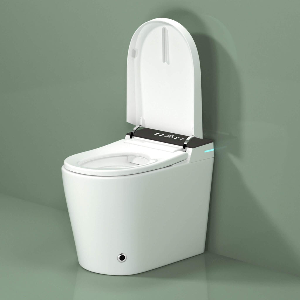 Nuvia Modern Compact Smart Tankless Toilet With Bidet, Auto Open, Auto Flush, Heated Seat And Air Dryer (SAK51990)