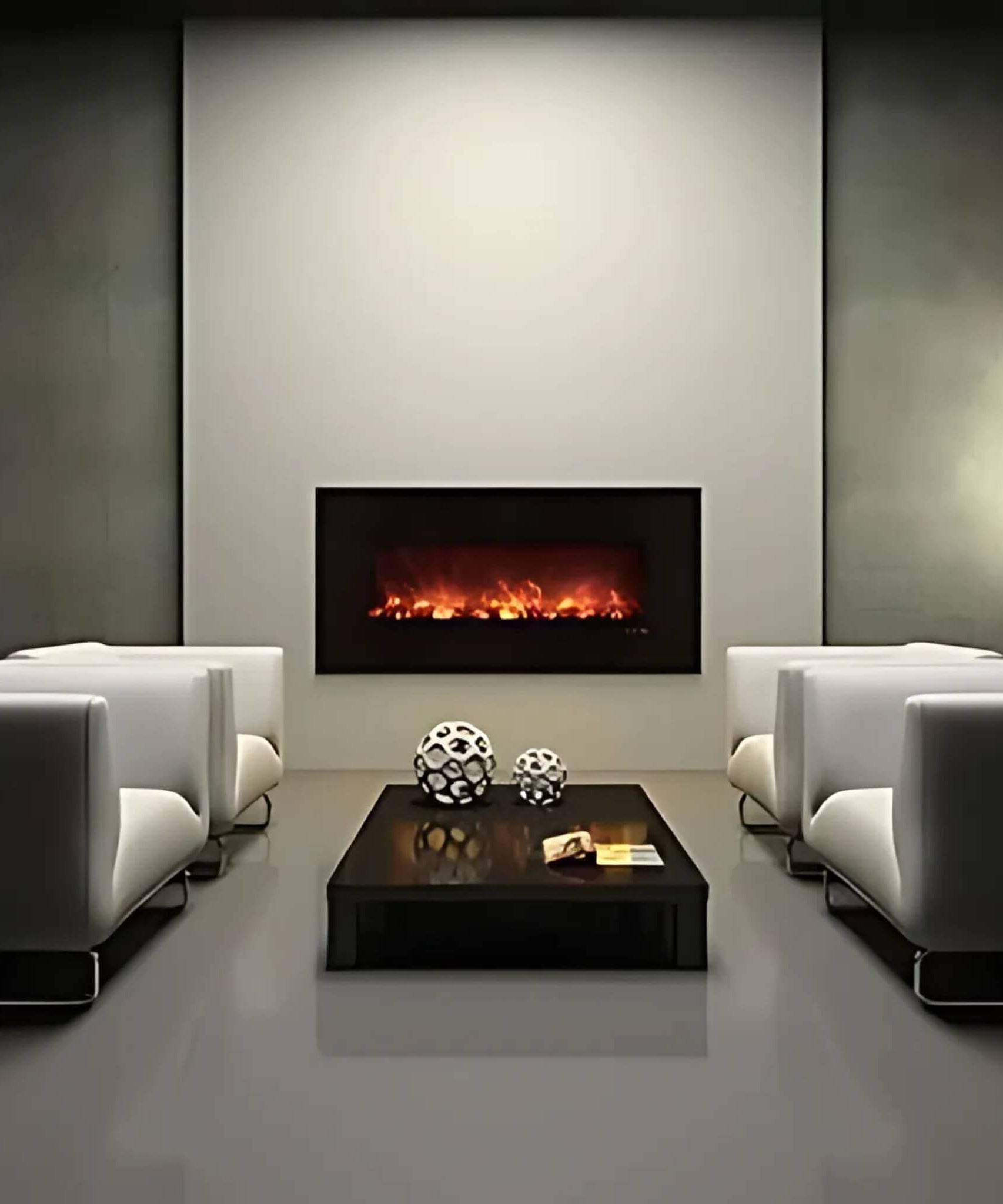 Modern Flames Ambiance 60-Inch Built-In Electric Fireplace With LED Flame Technology [AL60CLX2-G] (SAK12890)