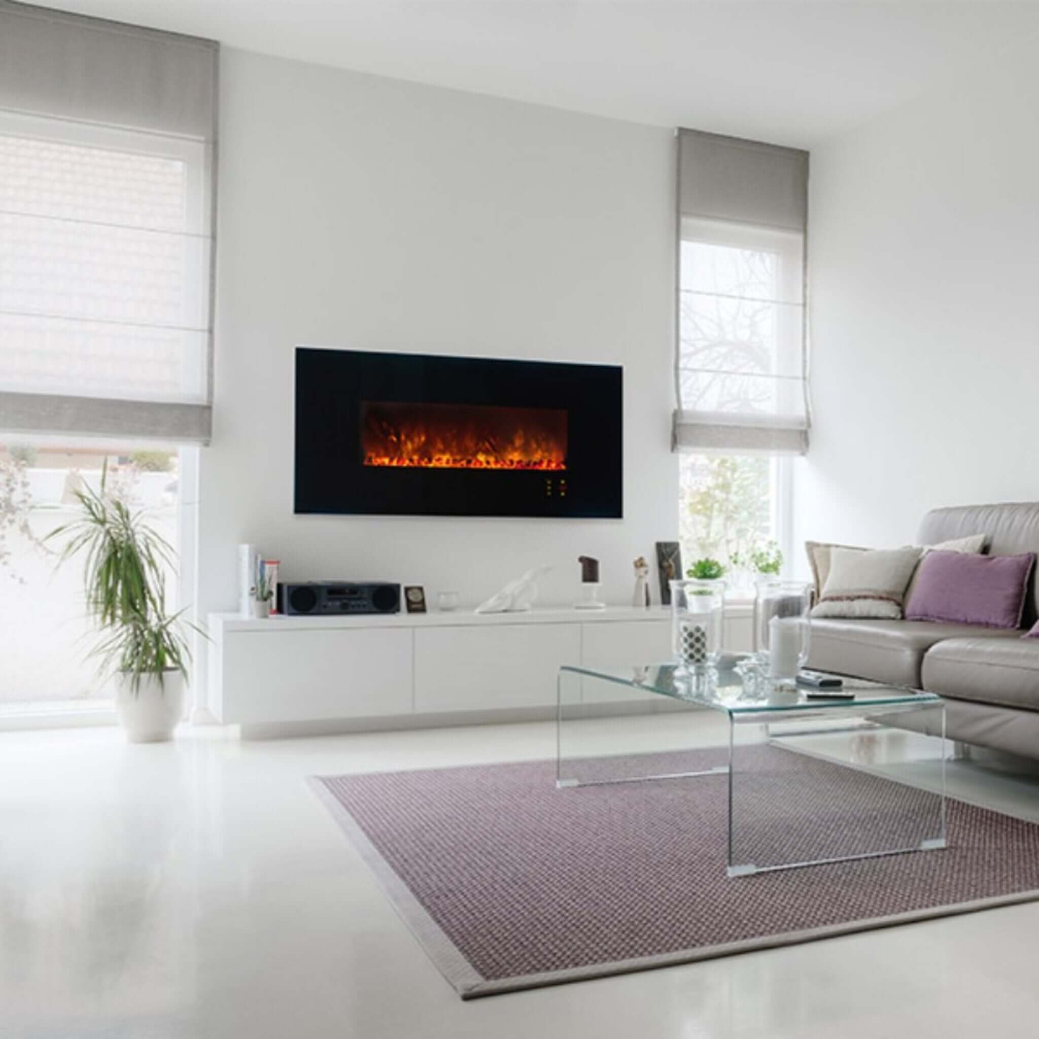 Modern Flames Ambiance 60-Inch Built-In Electric Fireplace With LED Flame Technology [AL60CLX2-G] (SAK12890)