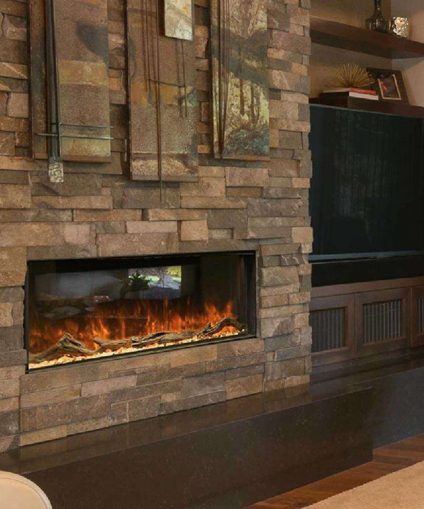 Modern Flames Landscape Pro Multi 44-Inch Linear Multi-Sided Built-In Electric Fireplace [LPM-4416V2] (SAK96355)