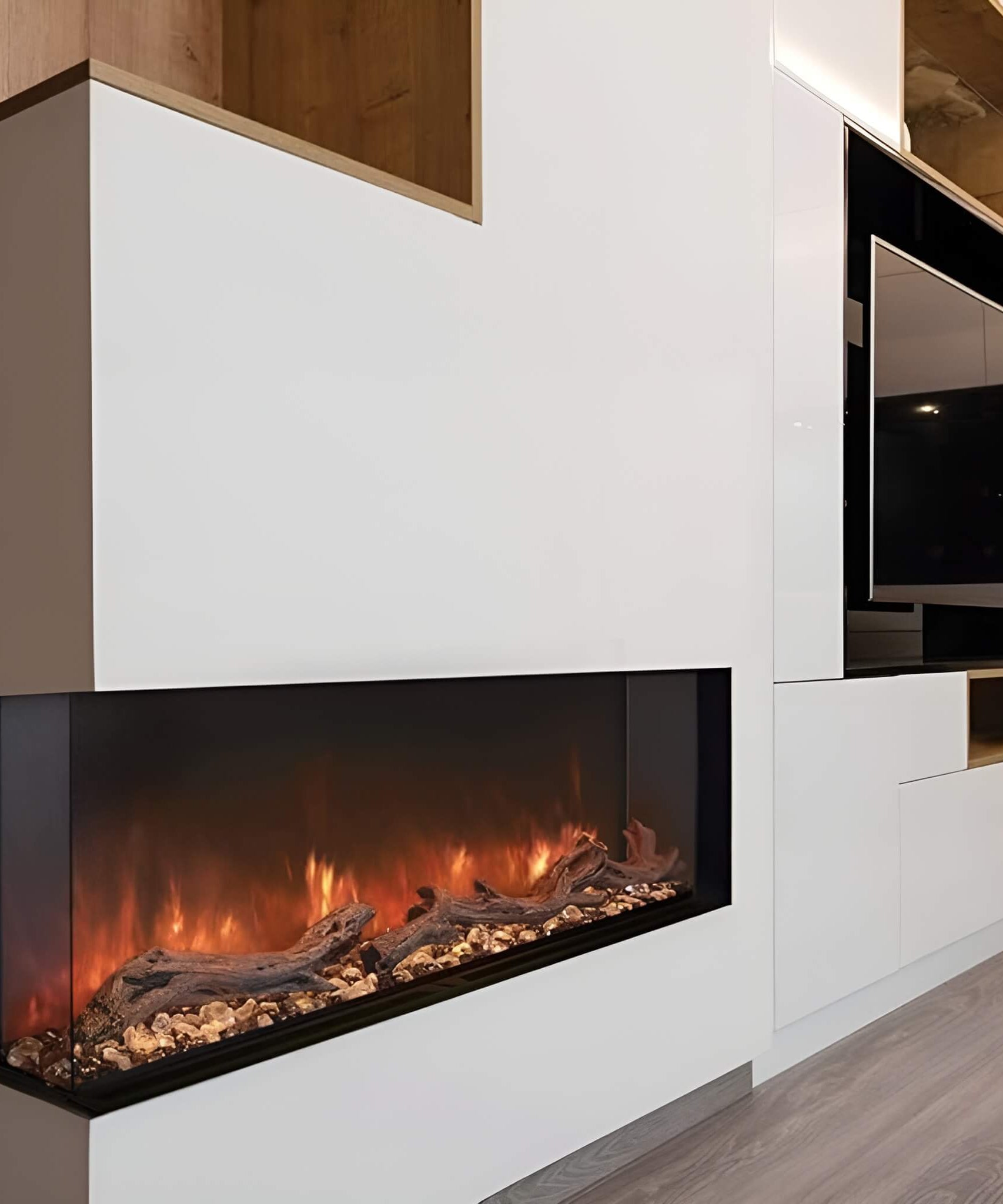 Modern Flames Landscape Pro Multi 56-Inch Linear Multi-Sided Electric Fireplace With Hybrid Flame Technology [LPM-5616V2] (SAK67390)