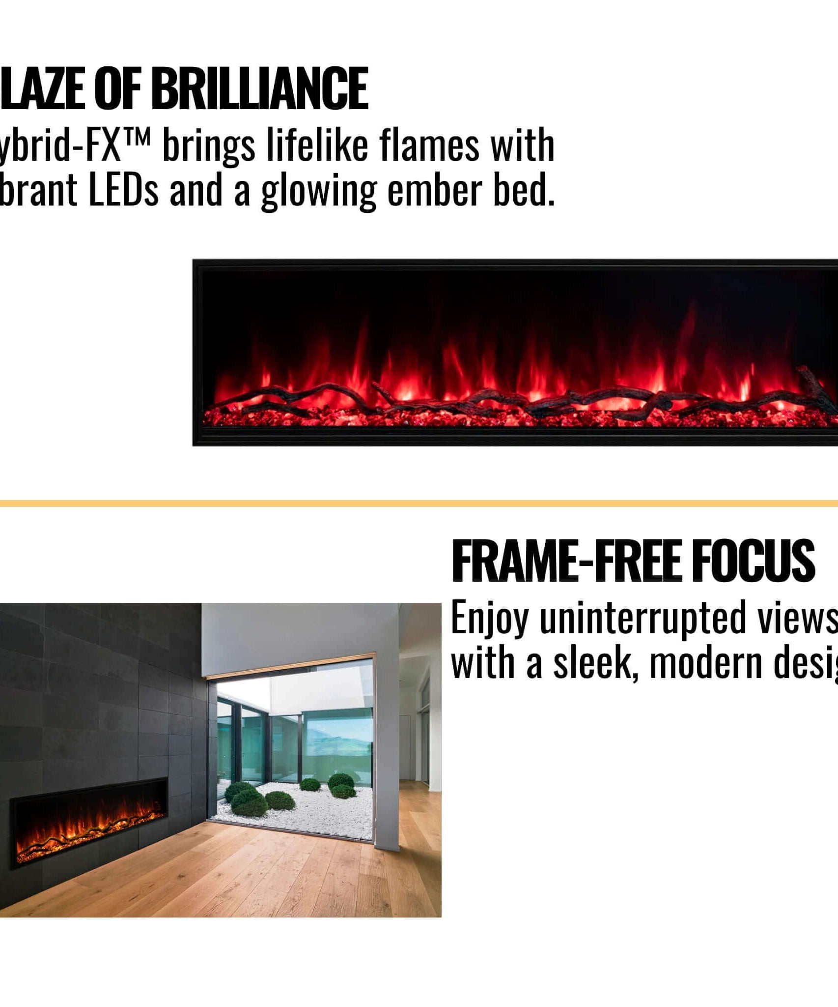 Modern Flames Landscape Pro Slim 56-Inch Built-In Electric Fireplace With Wifi Control [LPS-5614] (SAK62153)