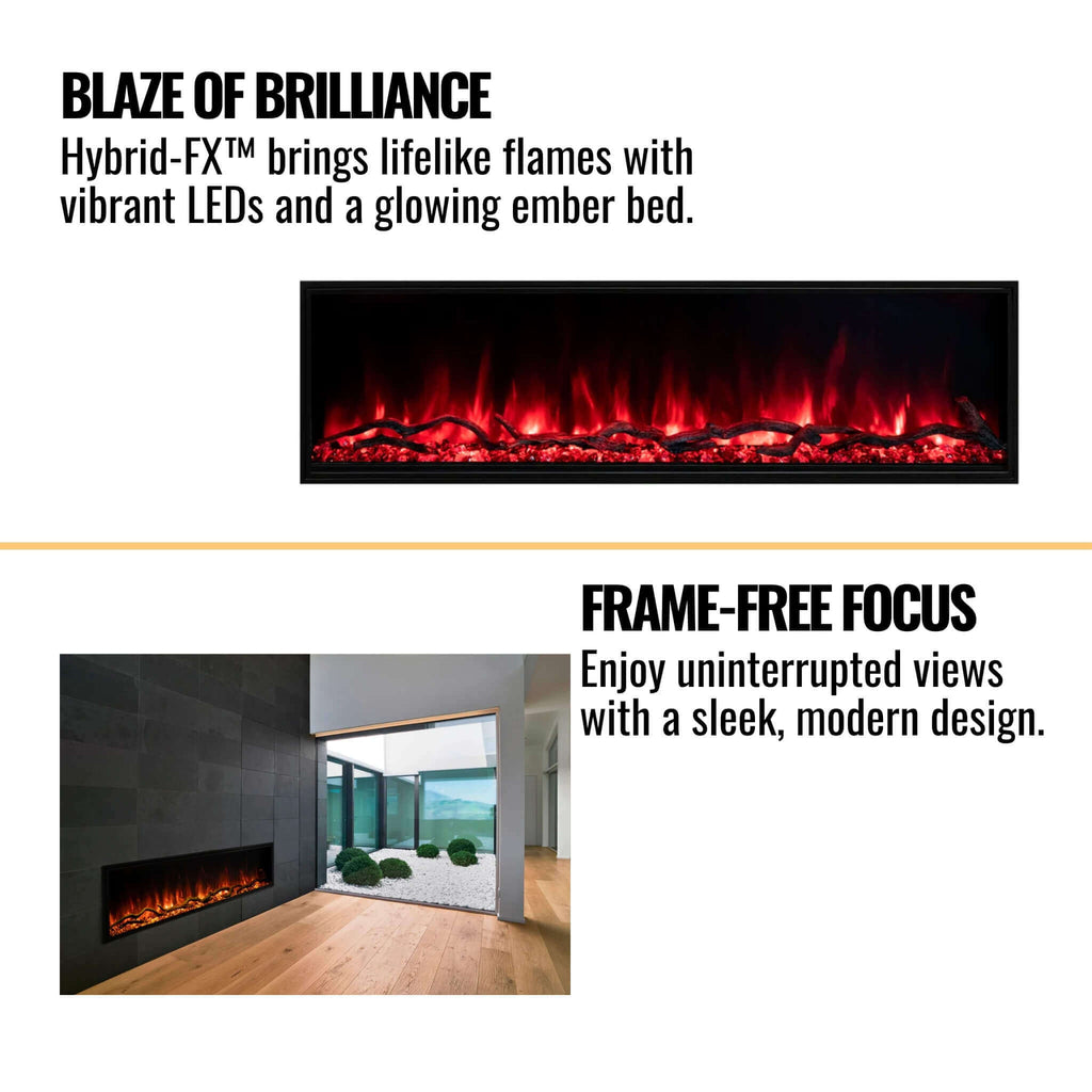Modern Flames Landscape Pro Slim 56-Inch Built-In Electric Fireplace With Wifi Control [LPS-5614] (SAK62153)