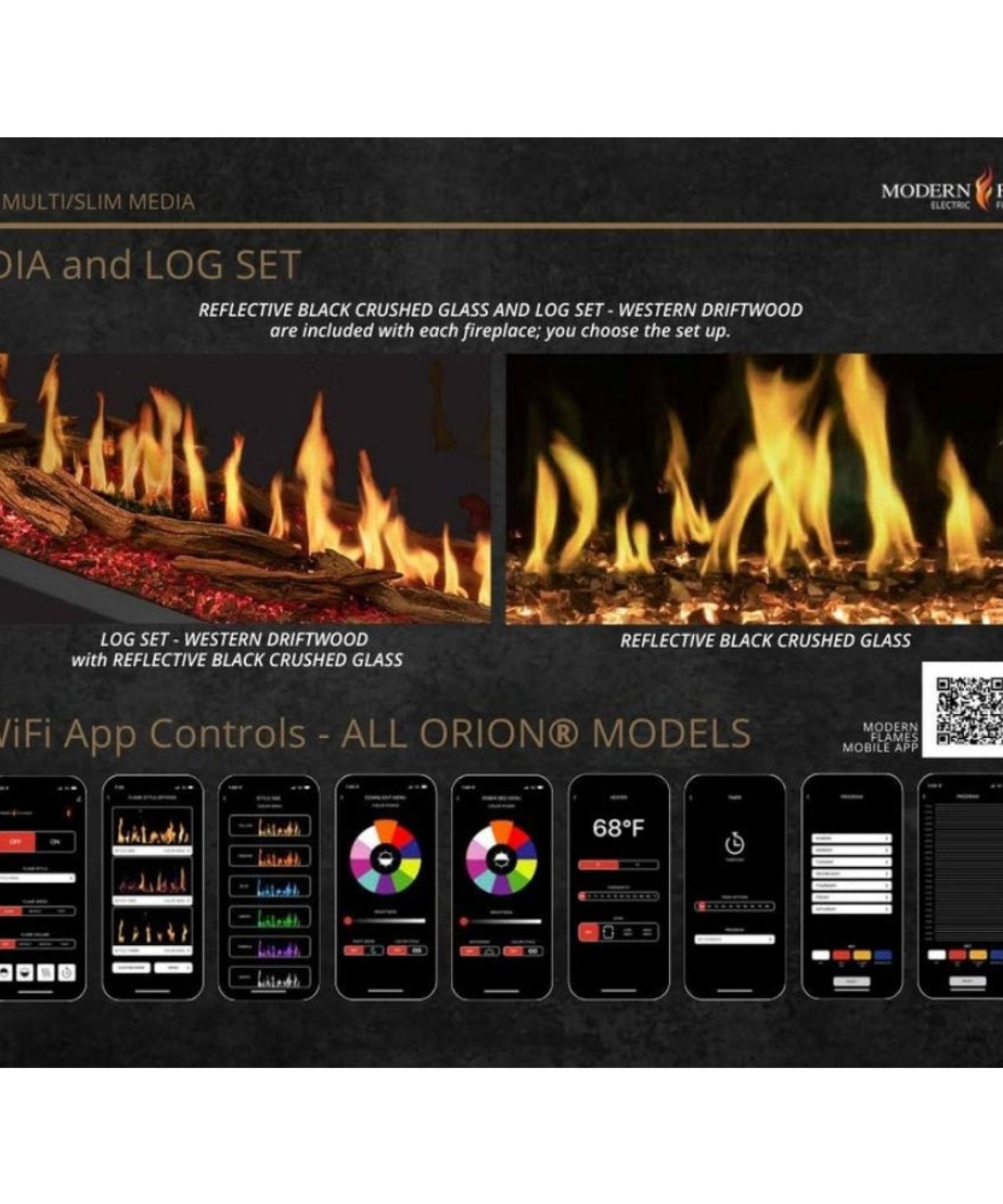Modern Flames Orion Multi 100-Inch Heliovision Multi-Sided Electric Fireplace [OR100-MULTI] (SAK38017)