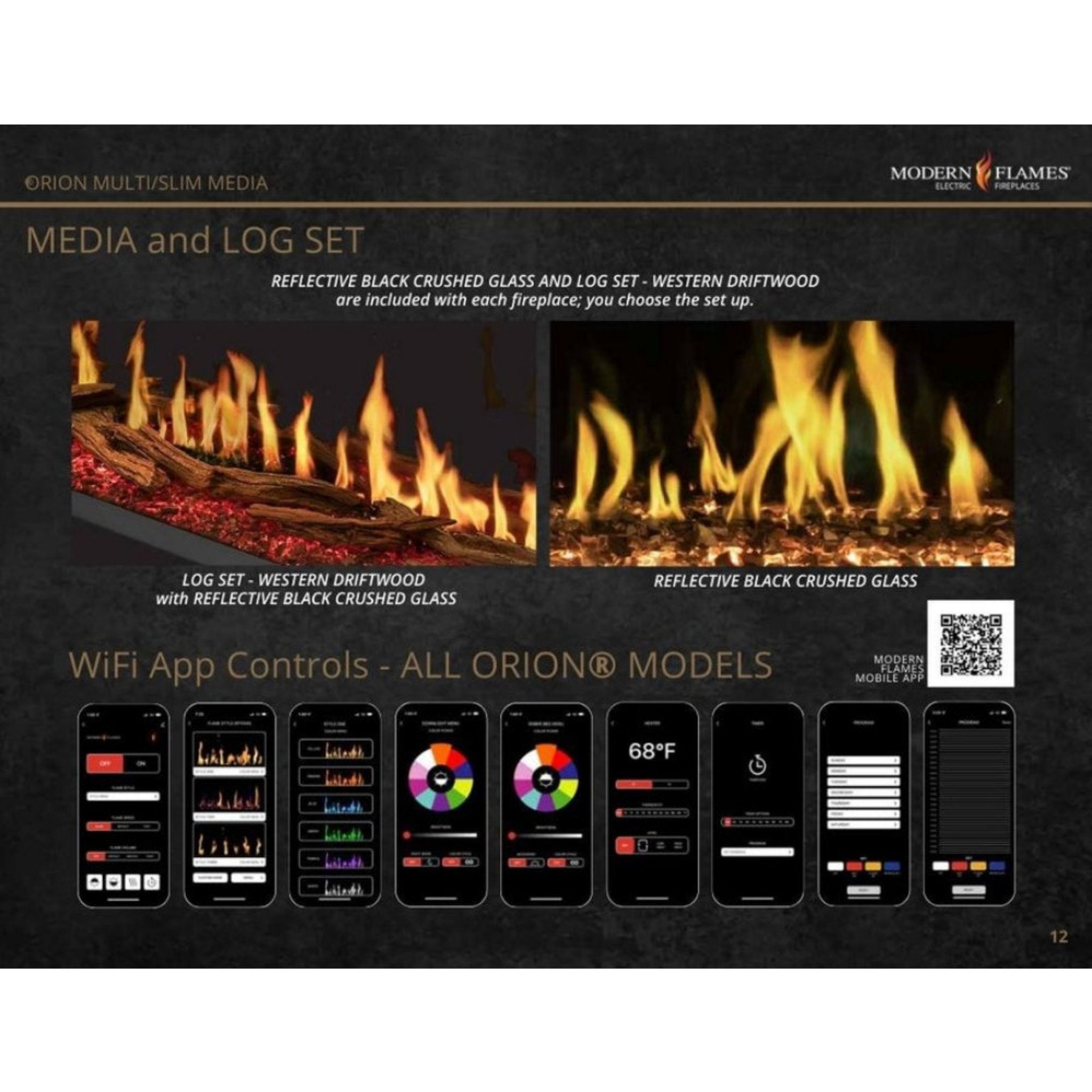 Modern Flames Orion Multi 100-Inch Heliovision Multi-Sided Electric Fireplace [OR100-MULTI] (SAK38017)