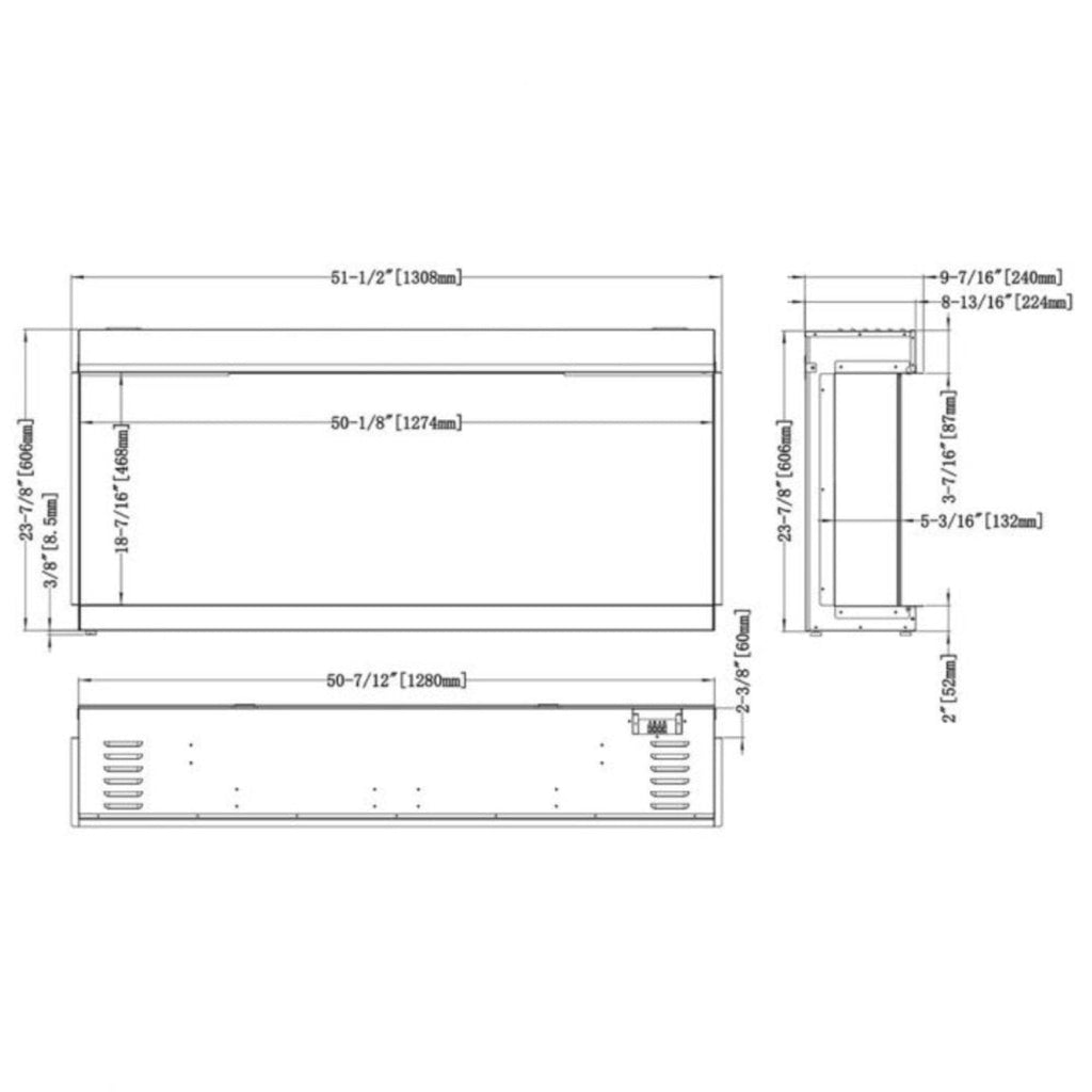 Modern Flames Orion Multi 52-Inch Heliovision Multi-View Electric Fireplace [OR52-MULTI] (SAK92056)