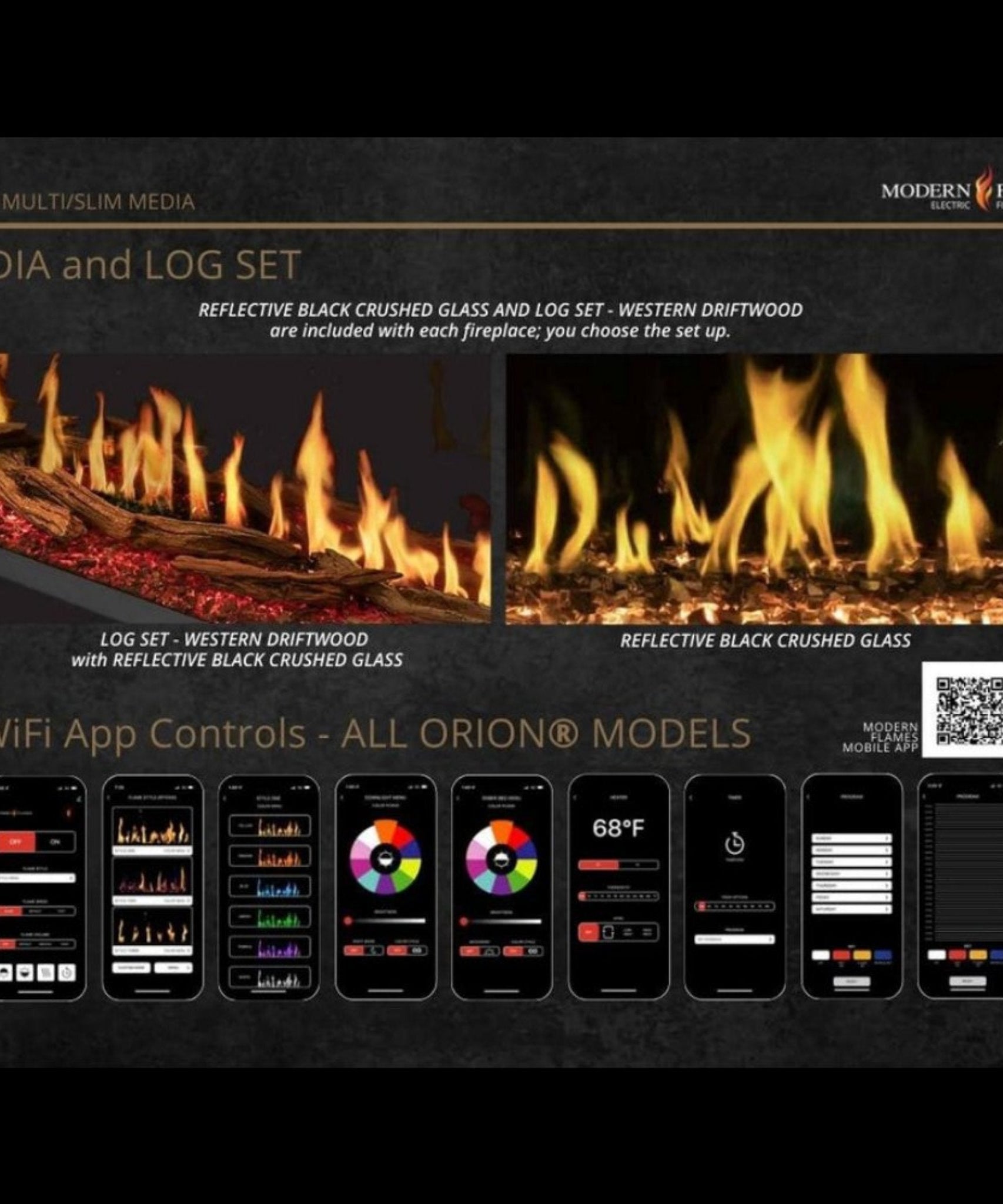 Modern Flames Orion Multi 60-Inch Heliovision Built-In Electric Fireplace [OR60-MULTI] (SAK73095)
