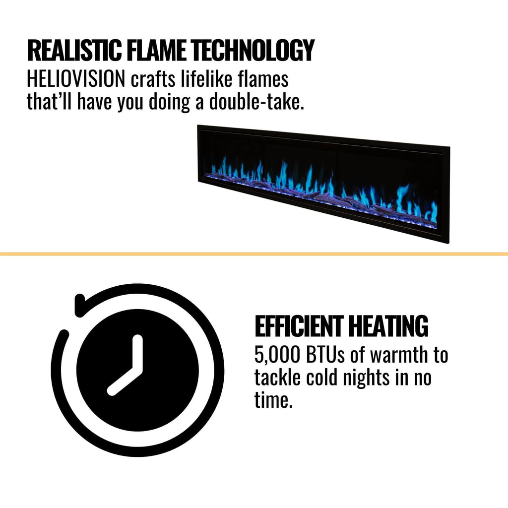Modern Flames Orion Slim 60-Inch Heliovision Single-Sided Electric Fireplace [OR60-SLIM] (SAK73157)
