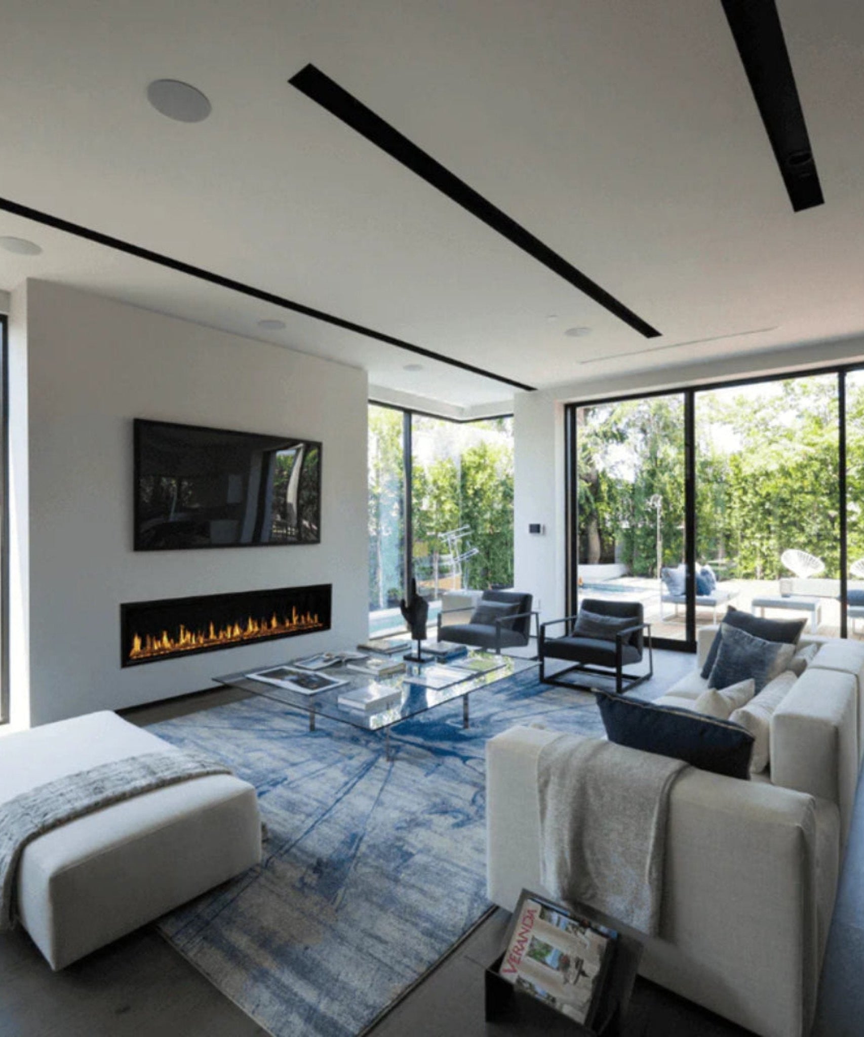 Modern Flames Orion Slim 76-Inch Heliovision Single-Sided Electric Fireplace [OR76-SLIM] (SAK41935)