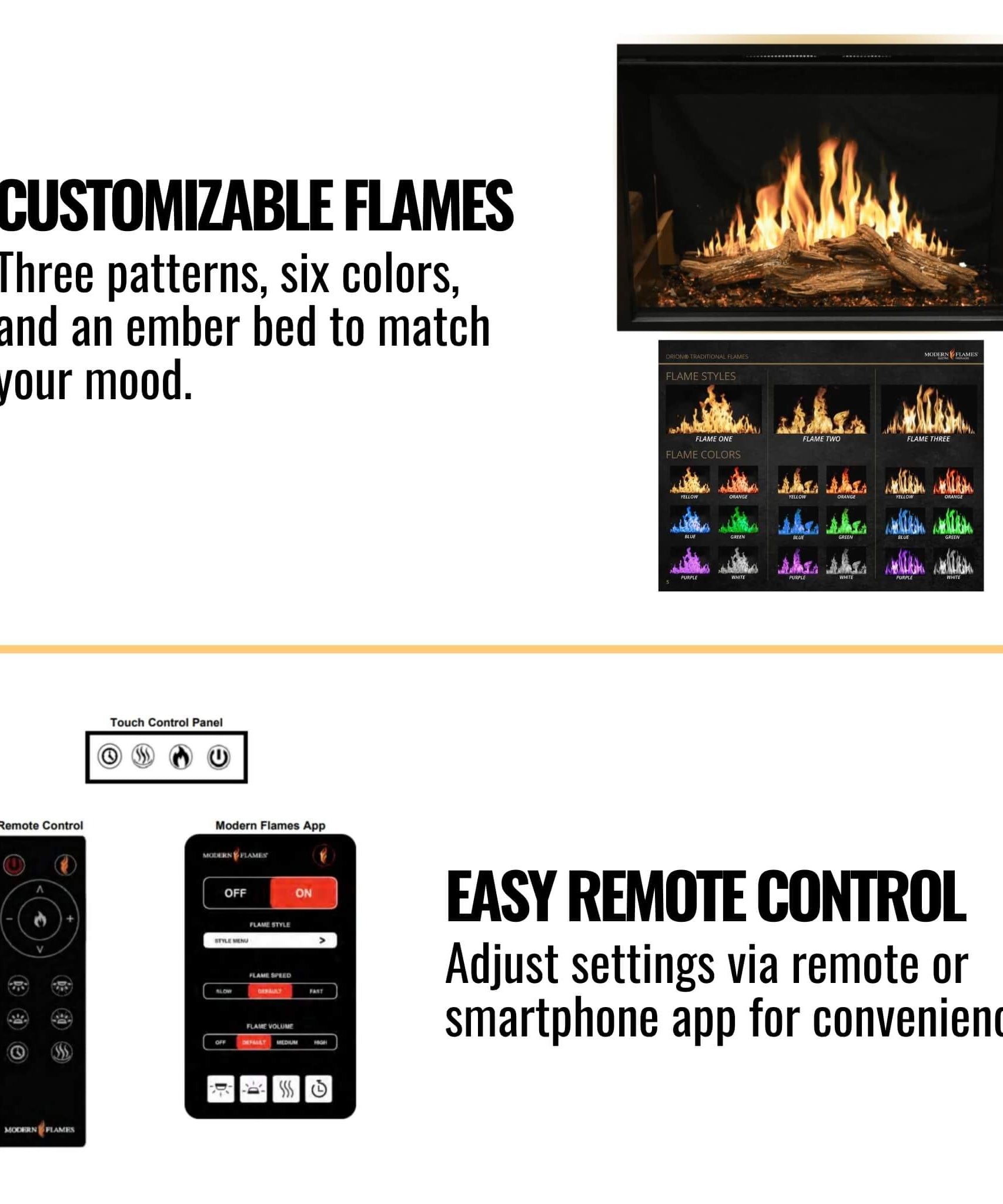 Modern Flames Orion Traditional 26-Inch Heliovision Electric Fireplace [OR26-TRAD] (SAK51873)