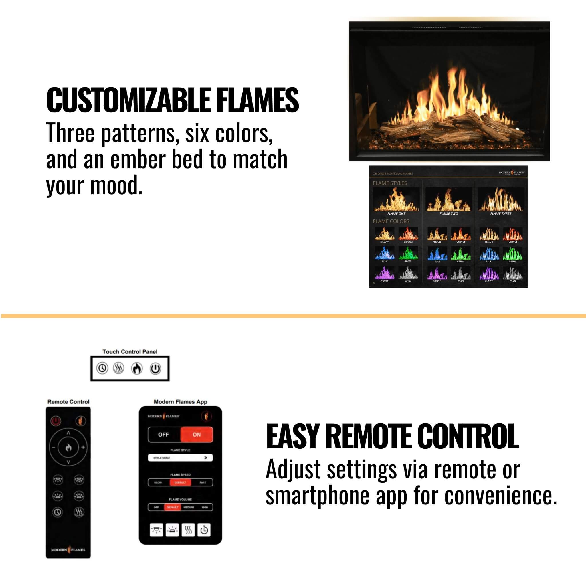Modern Flames Orion Traditional 26-Inch Heliovision Electric Fireplace [OR26-TRAD] (SAK51873)