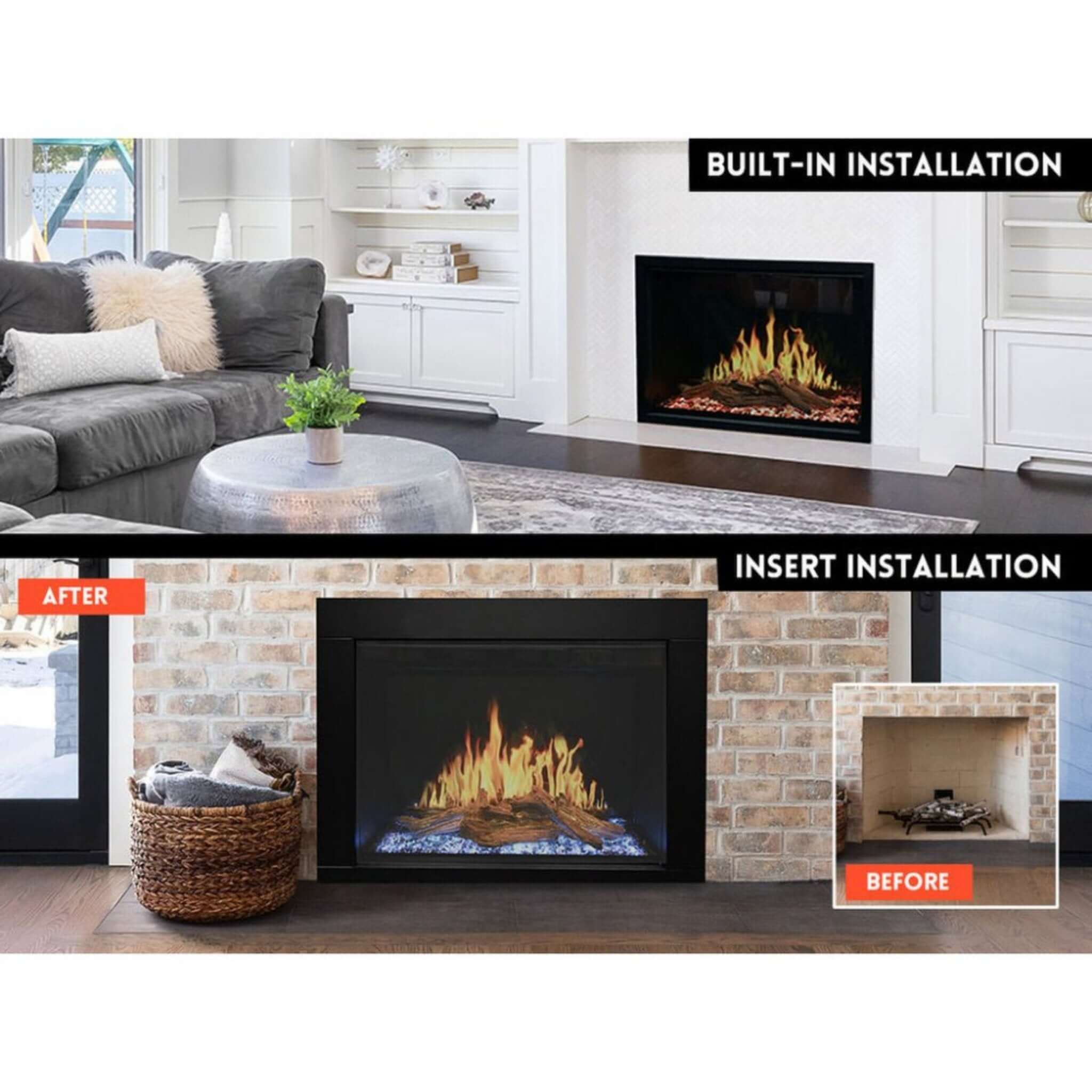 Modern Flames Orion Traditional 26-Inch Heliovision Electric Fireplace [OR26-TRAD] (SAK51873)
