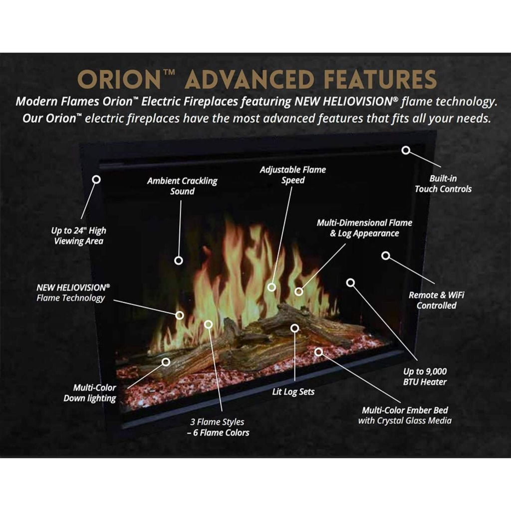 Modern Flames Orion Traditional 30-Inch Heliovision Electric Fireplace [OR30-TRAD] (SAK53719)