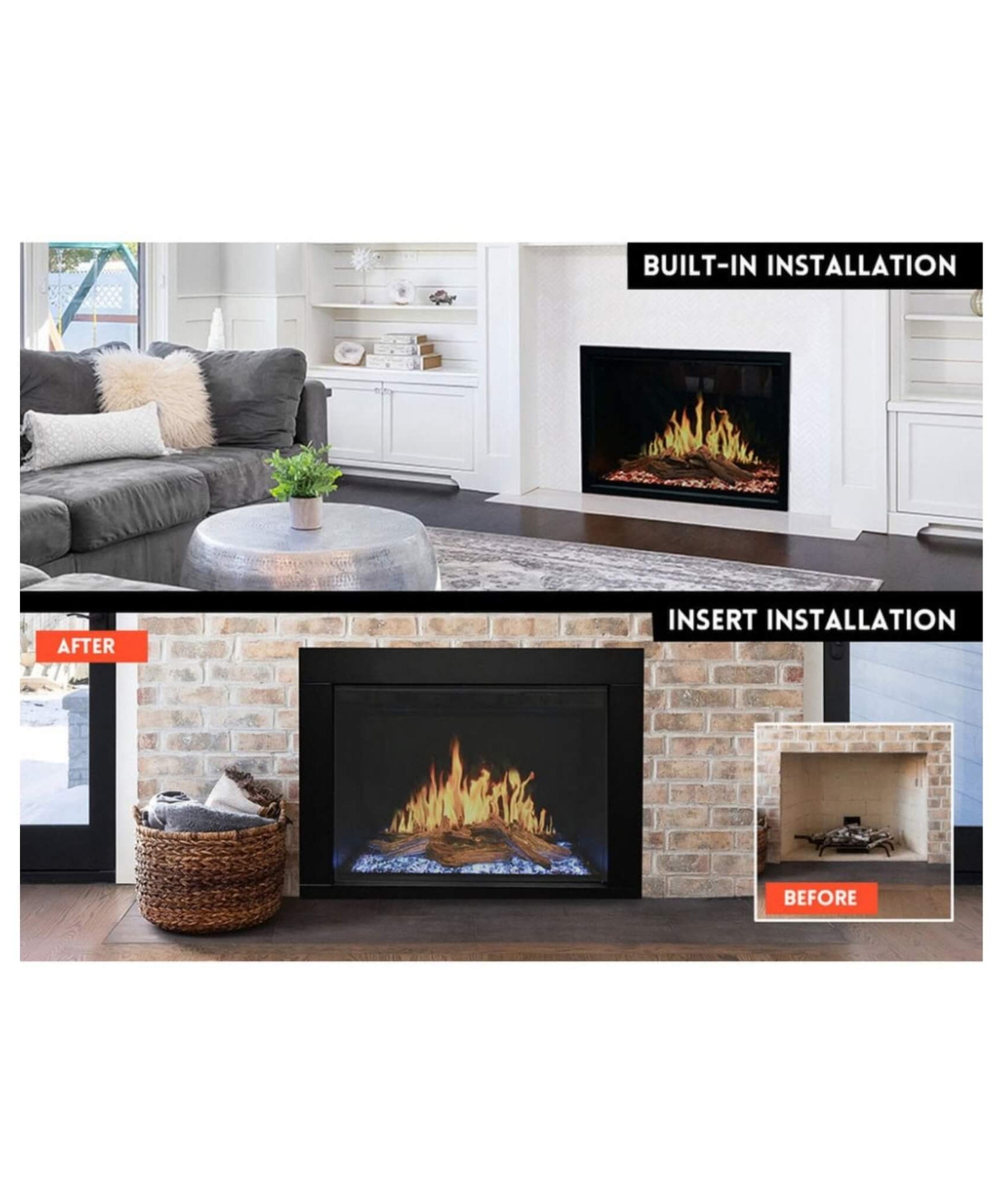 Modern Flames Orion Traditional 30-Inch Heliovision Electric Fireplace [OR30-TRAD] (SAK53719)