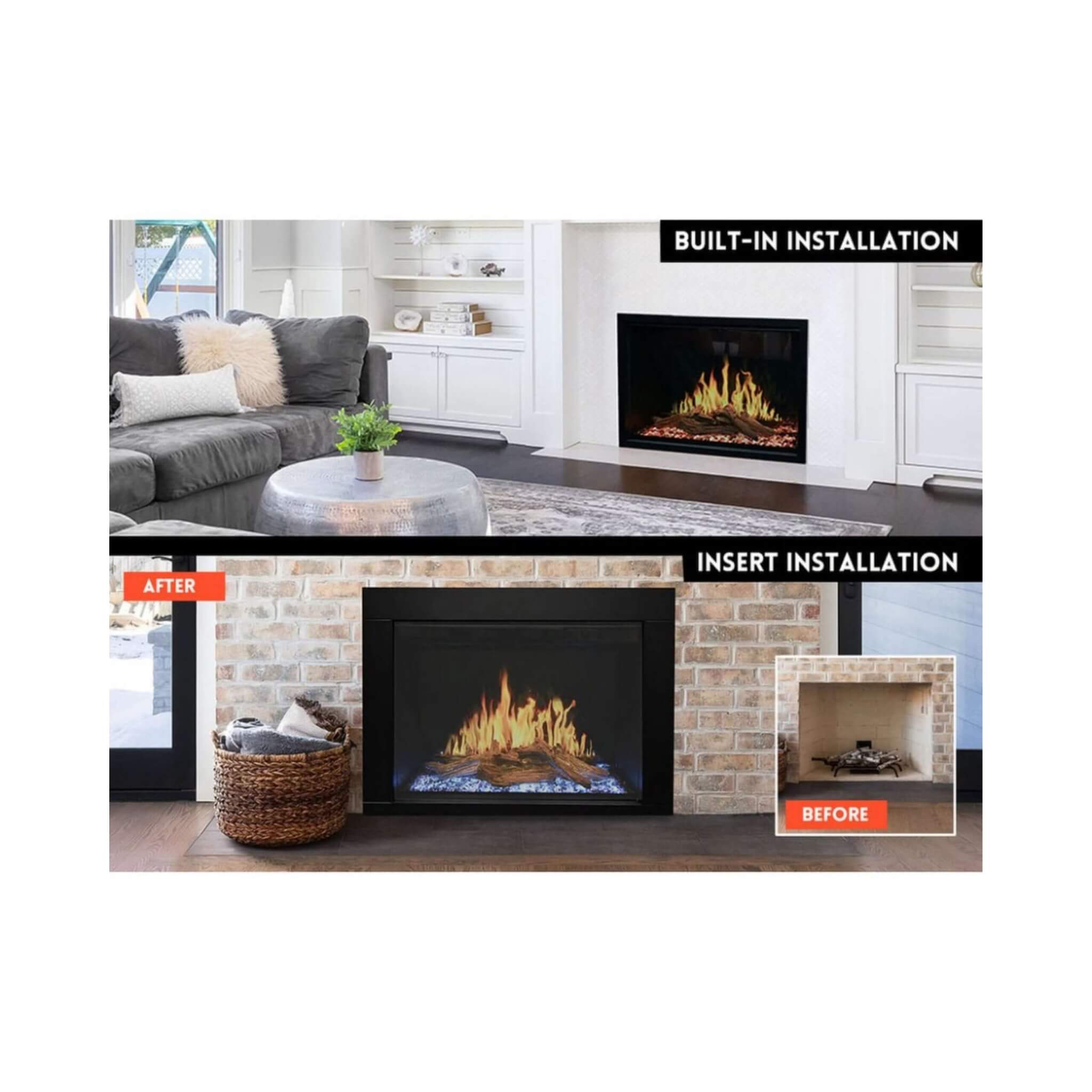 Modern Flames Orion Traditional 36-Inch Heliovision Electric Fireplace [OR36-TRAD] (SAK91024)