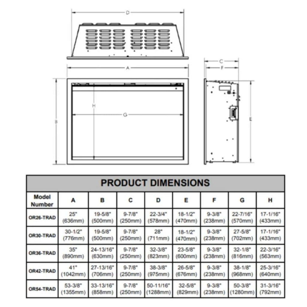 Modern Flames Orion Traditional 42-Inch Heliovision Electric Fireplace [OR42-TRAD] (SAK83765)