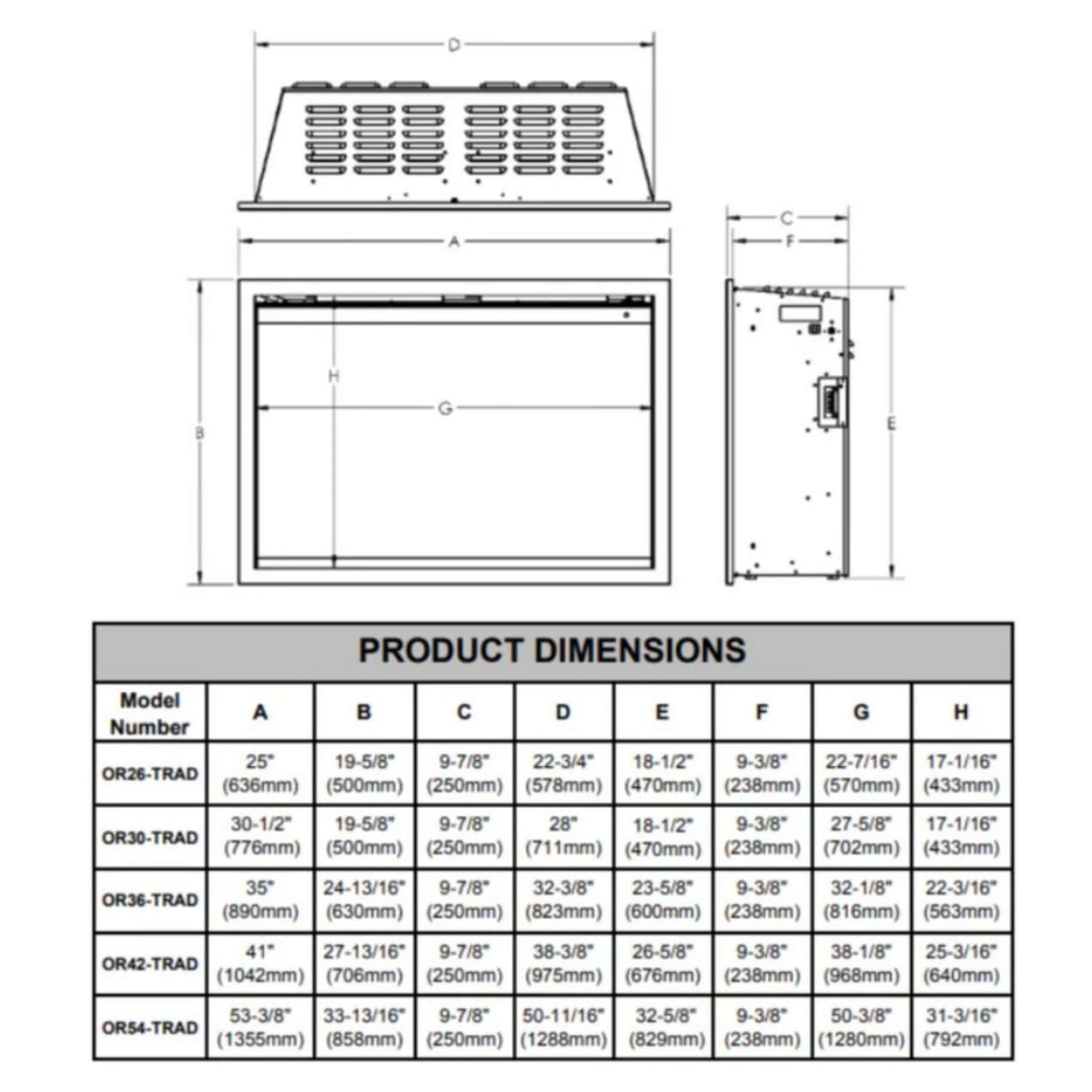 Modern Flames Orion Traditional 42-Inch Heliovision Electric Fireplace [OR42-TRAD] (SAK83765)