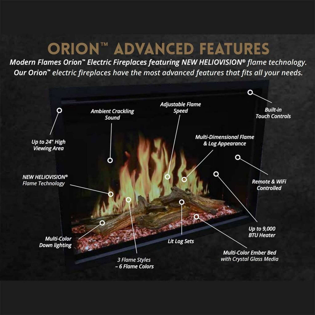 Modern Flames Orion Traditional 42-Inch Heliovision Electric Fireplace [OR42-TRAD] (SAK83765)
