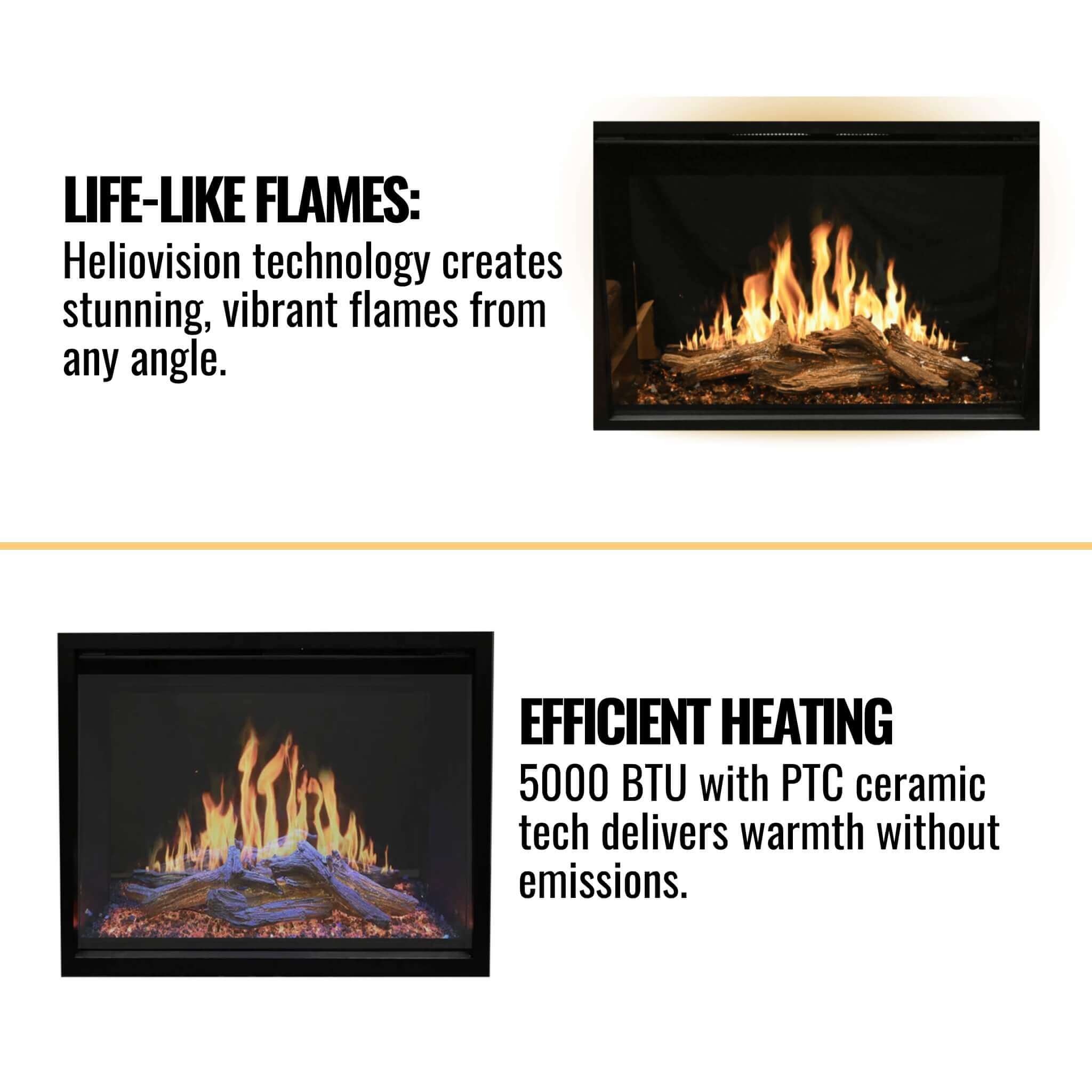 Modern Flames Orion Traditional 54-Inch Heliovision Electric Fireplace [OR54-TRAD] (SAK74620)