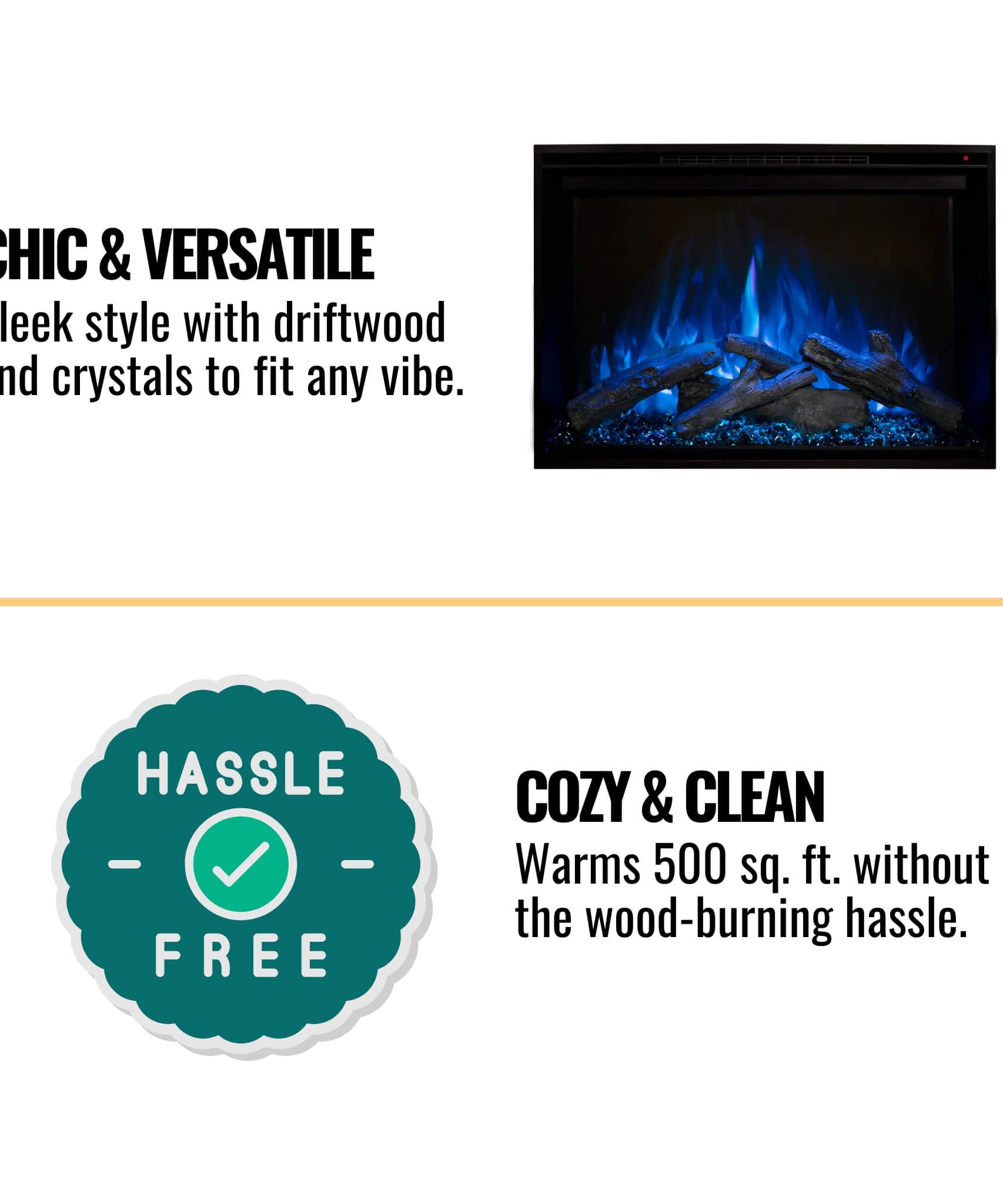 Modern Flames Redstone 36-Inch Built-In Traditional Electric Fireplace [RS-3626] (SAK36514)