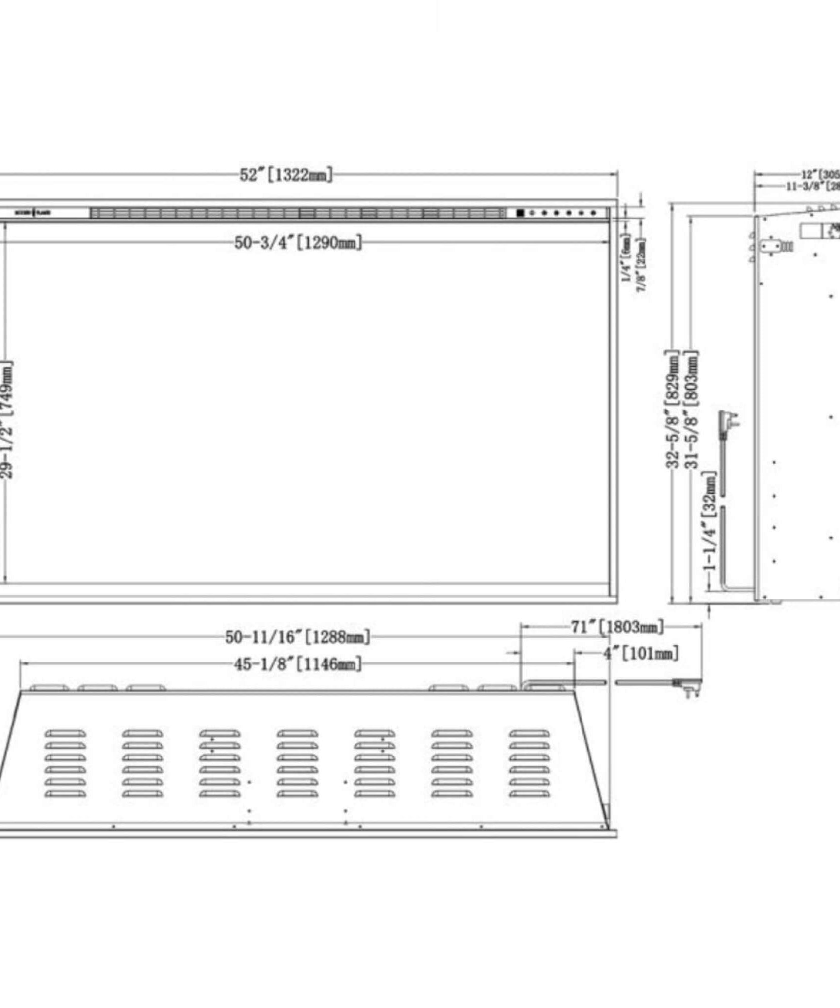 Modern Flames Redstone 54-Inch Built-In Traditional Electric Fireplace [RS-5435] (SAK48153)