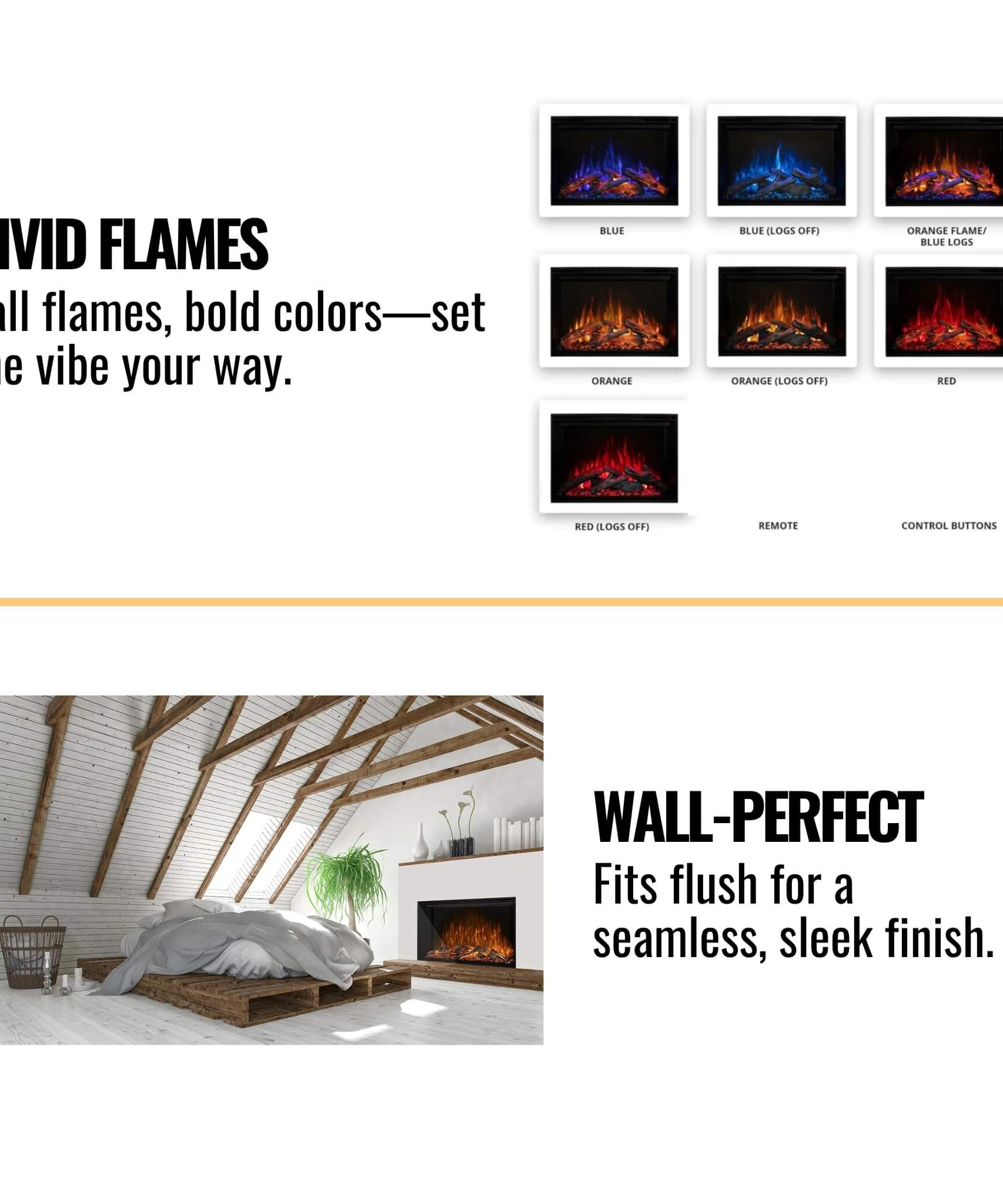 Modern Flames Redstone 54-Inch Built-In Traditional Electric Fireplace [RS-5435] (SAK48153)