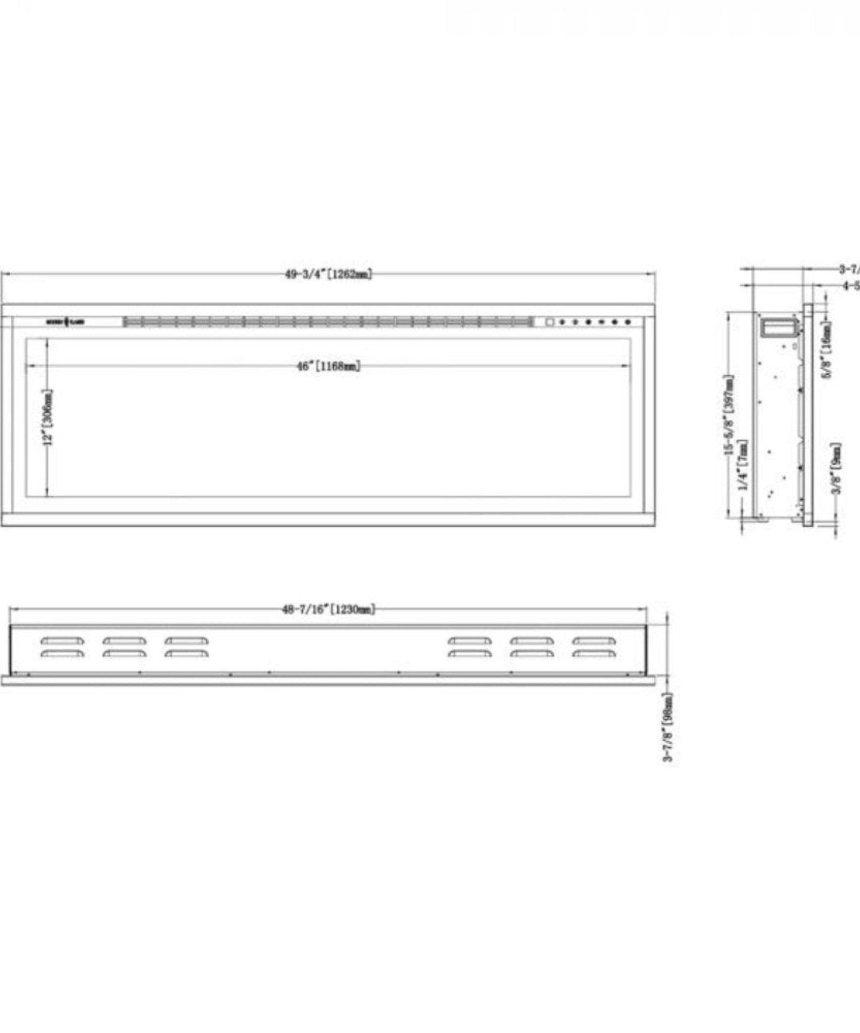 Modern Flames Spectrum Slimline 50-Inch Wall Mount Linear Electric Fireplace [SPS-50B] (SAK69230)