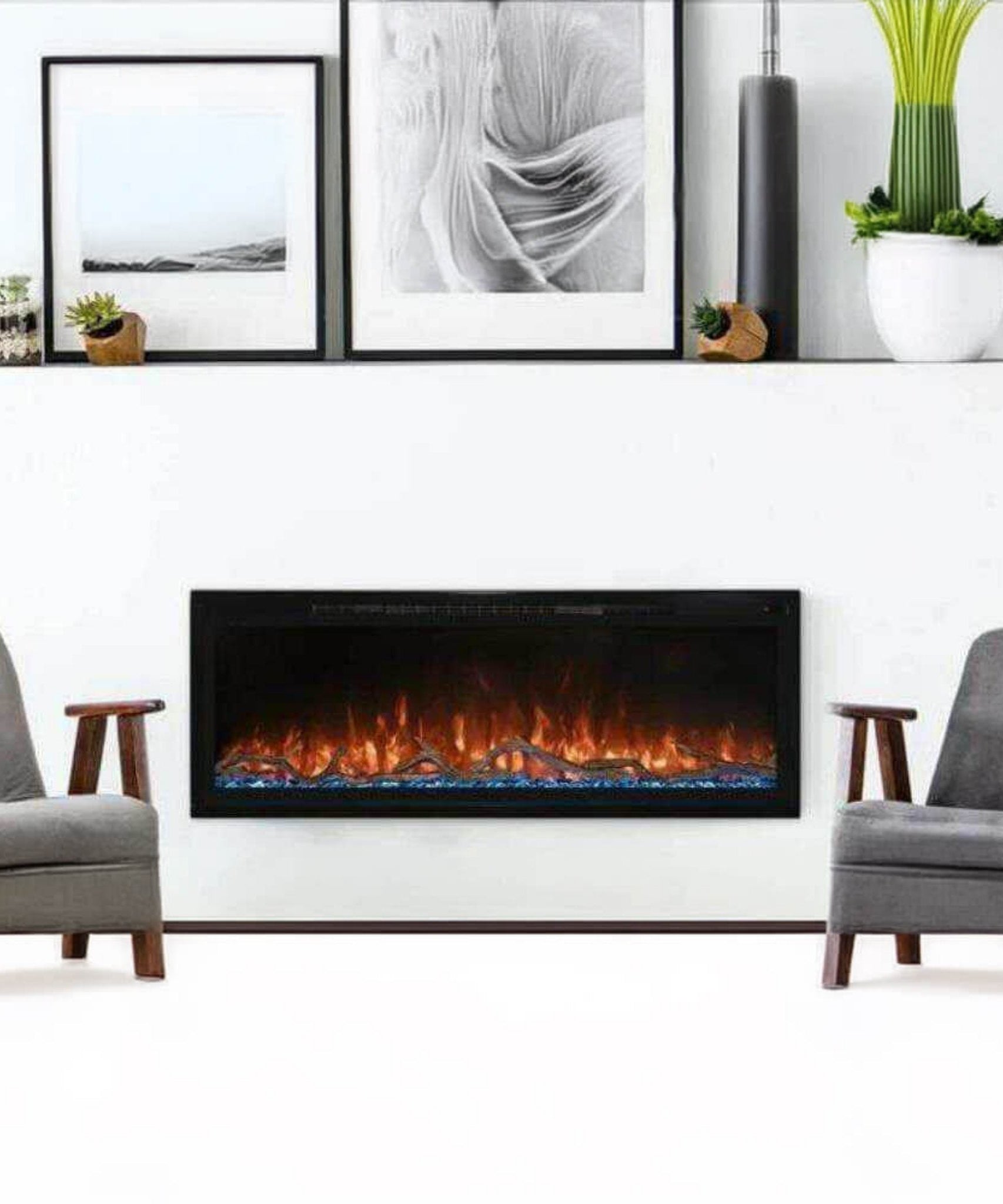 Modern Flames Spectrum Slimline 60-Inch Built-In Linear Electric Fireplace [SPS-60B] (SAK81537)